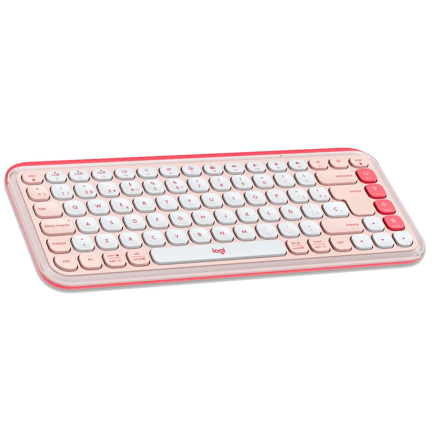 Kit de Teclado y Mouse LOGITECH POP Icon Combo Bluetooth 4000DPI Español Rosa/Blanco - Image 3