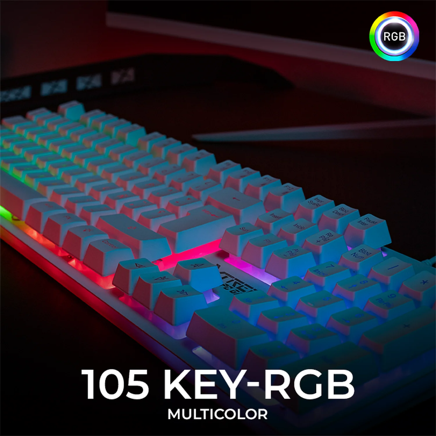Kit Gamer 2 en 1 XTREME PC GAMING Battle Chief Teclado y Mouse Membrana Español 3600 DPI RGB USB Blanco - Image 5