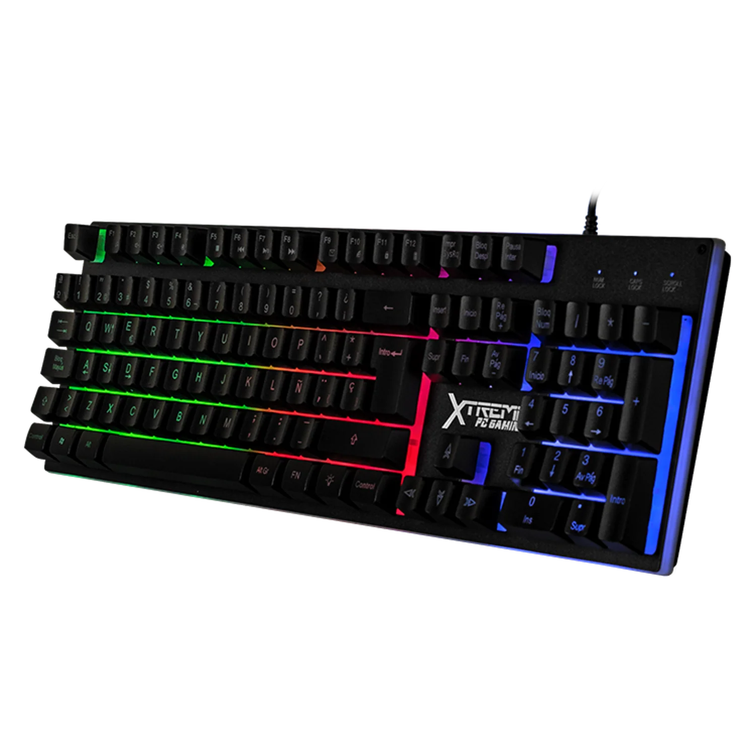 Kit Gamer 2 en 1 XTREME PC GAMING Battle Chief Teclado y Mouse Membrana Español 3600 DPI RGB USB Negro - Image 2
