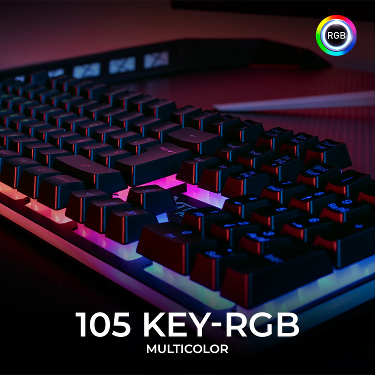Kit Gamer 2 en 1 XTREME PC GAMING Battle Chief Teclado y Mouse Membrana Español 3600 DPI RGB USB Negro - Image 5