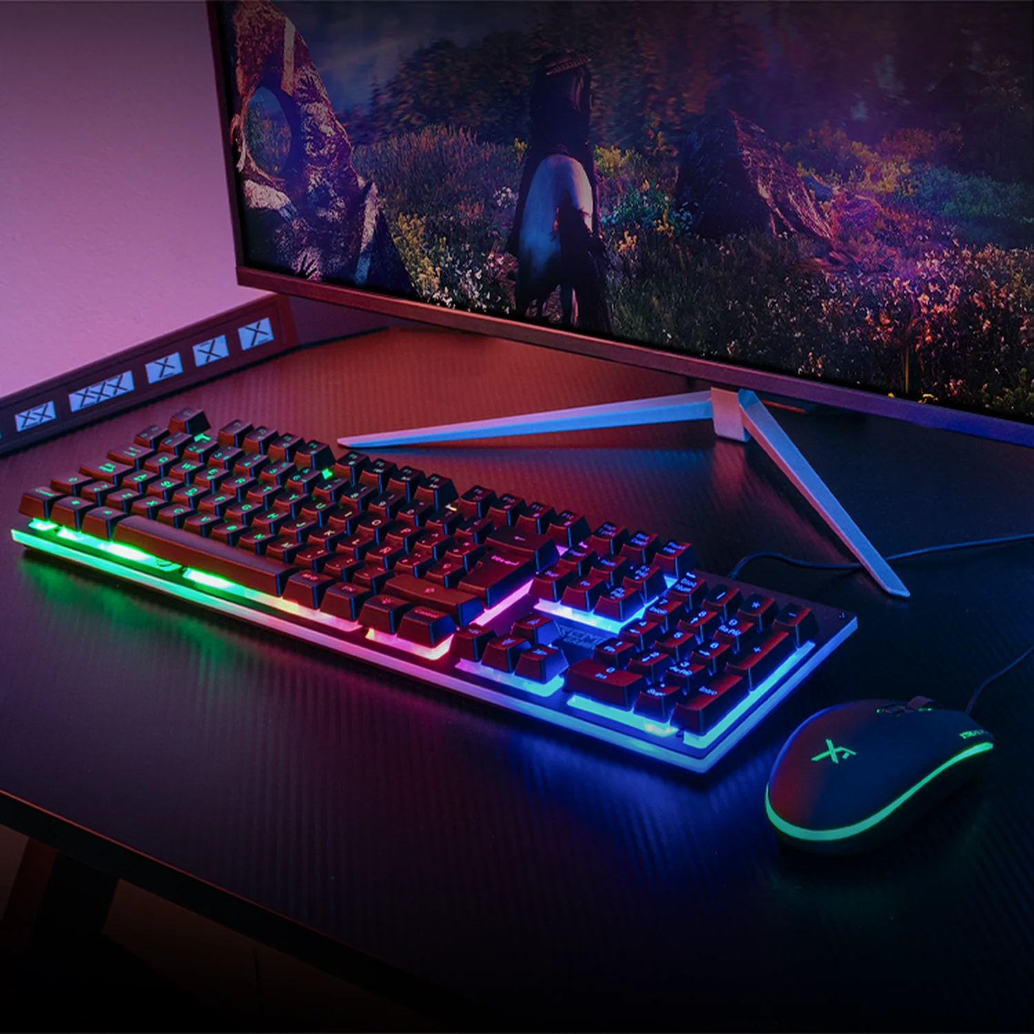 Kit Gamer 2 en 1 XTREME PC GAMING Battle Chief Teclado y Mouse Membrana Español 3600 DPI RGB USB Negro - Image 6