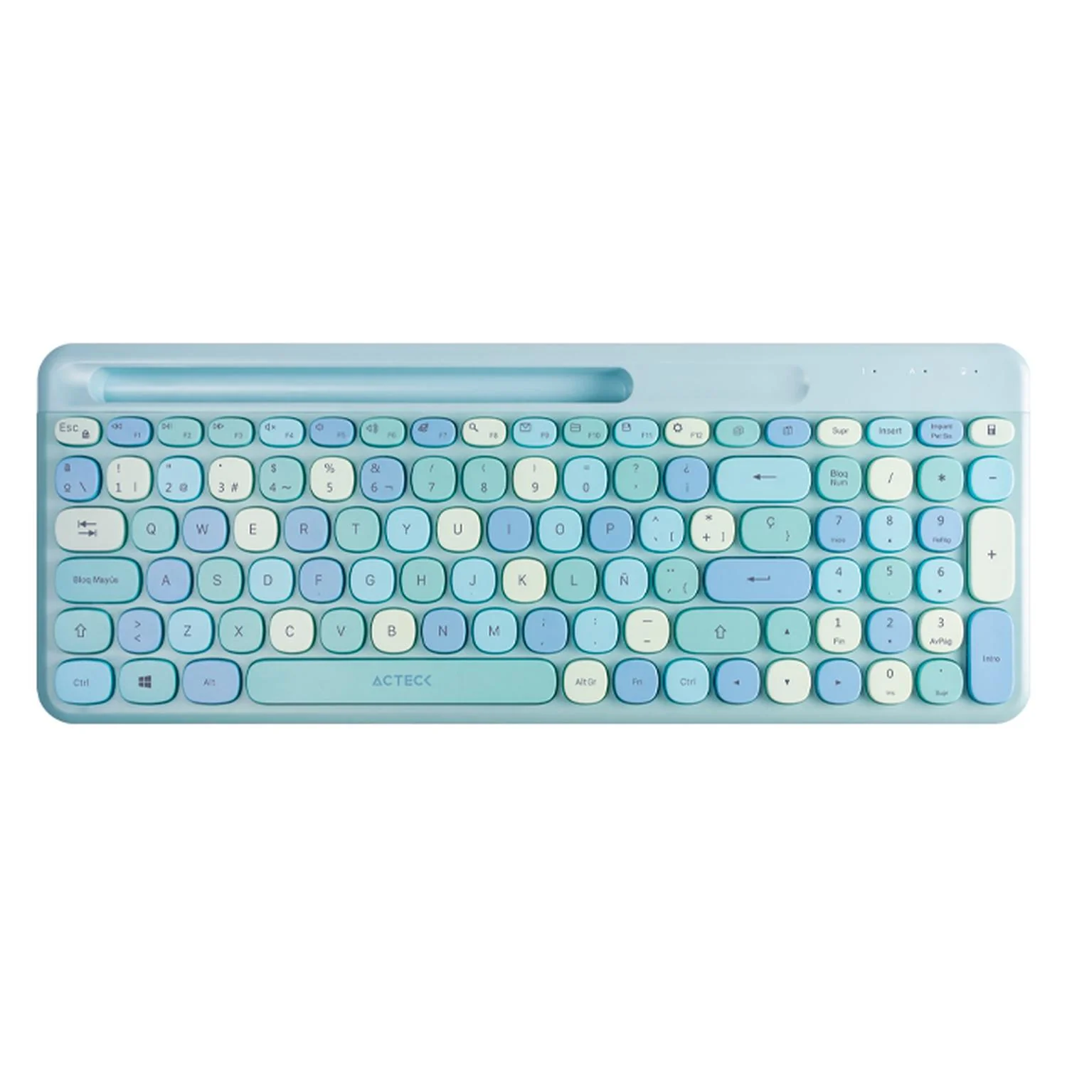 Kit Teclado y Mouse ACTECK CREATOR CHIC COLORS MK470 Inalambrico USB 2.4Ghz Delgado Azul AC-935197 - Image 4