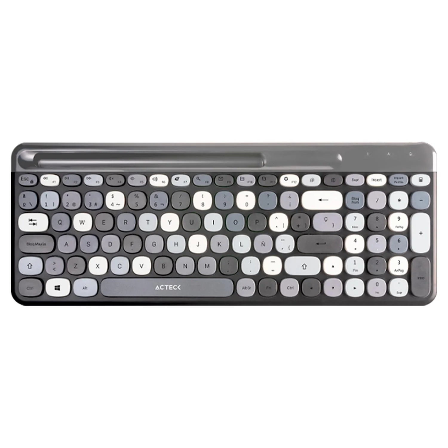 Kit Teclado y Mouse ACTECK CREATOR CHIC COLORS MK470 Inalambrico USB 2.4Ghz Delgado Gris AC-935180 - Image 4
