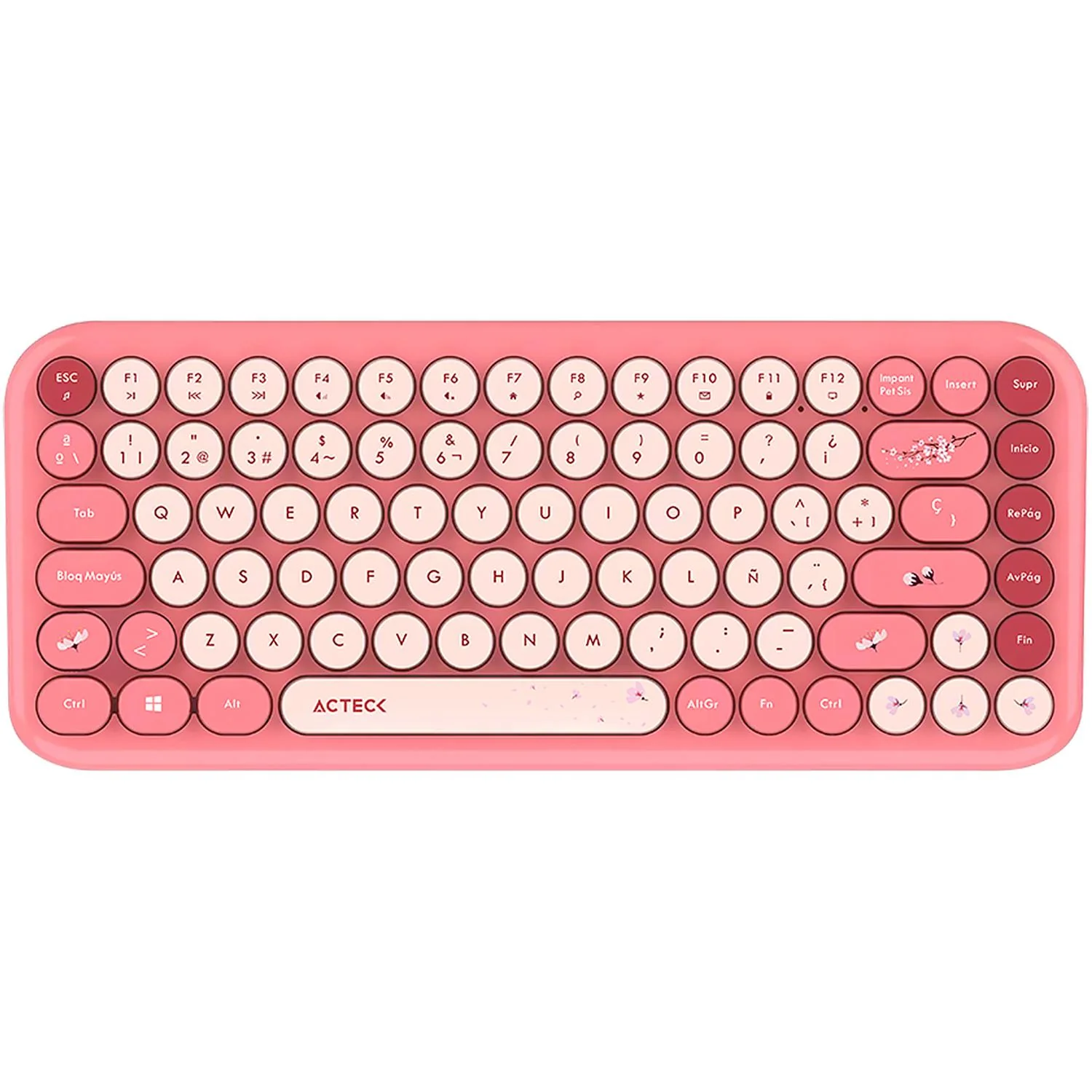 Kit Teclado y Mouse ACTECK CREATOR CHIC K-COLORS MK480 Inalambrico USB 2.4 MHz Rojo AC-940245 - Image 3
