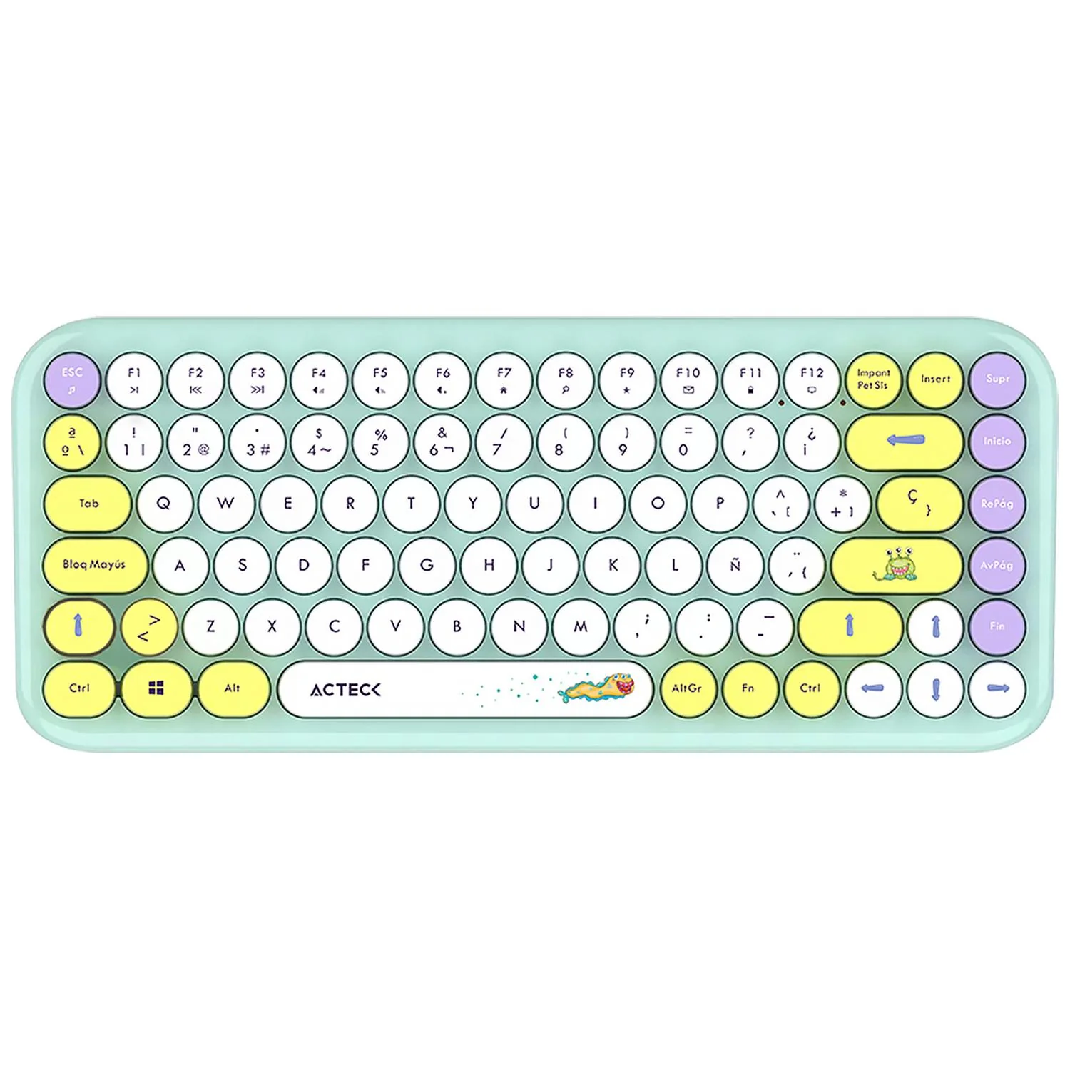Kit Teclado y Mouse ACTECK CREATOR CHIC K-COLORS MK480 Inalambrico USB 2.4 MHz Tiffany AC-940238 - Image 3