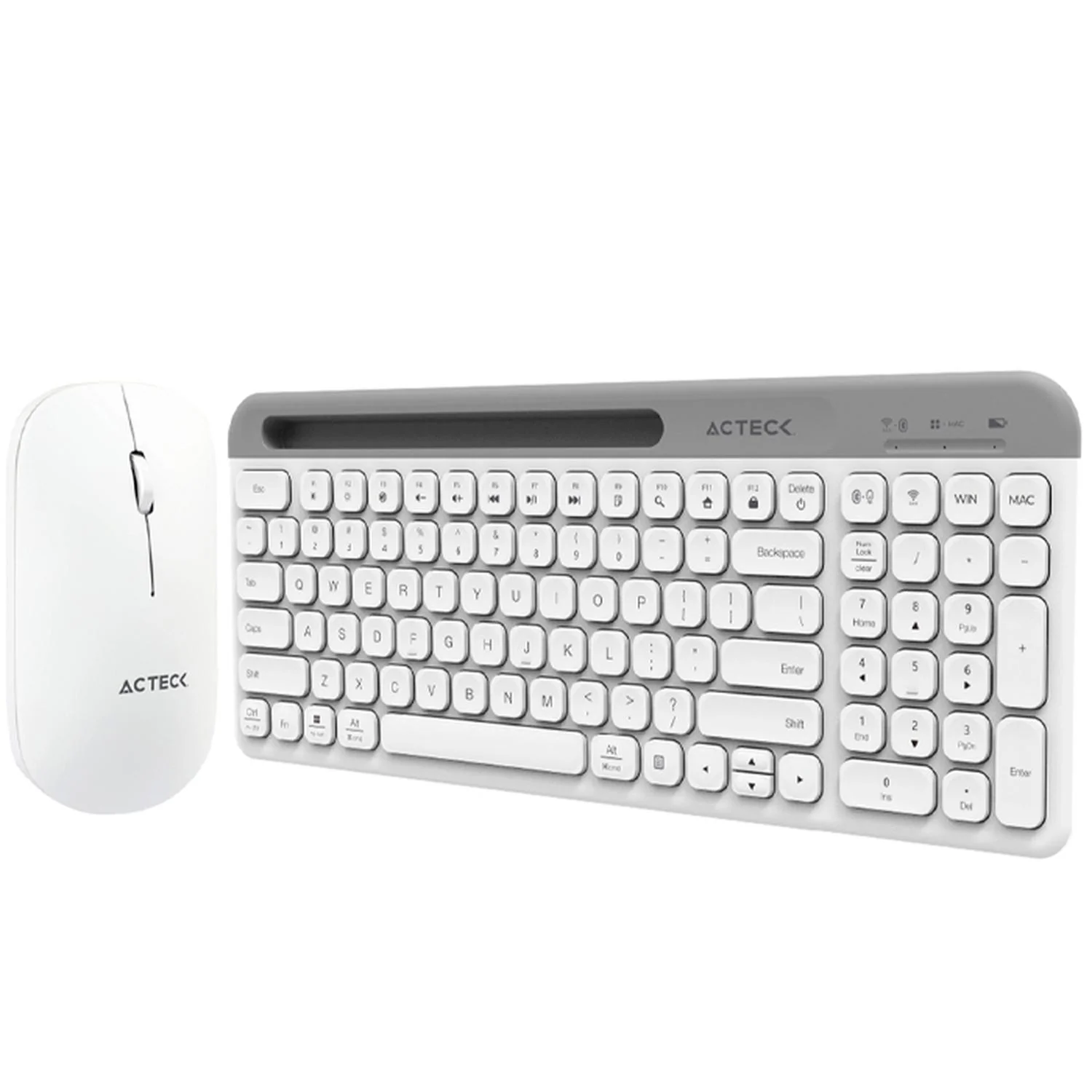 Kit Teclado y Mouse ACTECK VIRTUOS SILK MK720 Inalambrico USB-C Blanco AC-936262 - Image 2