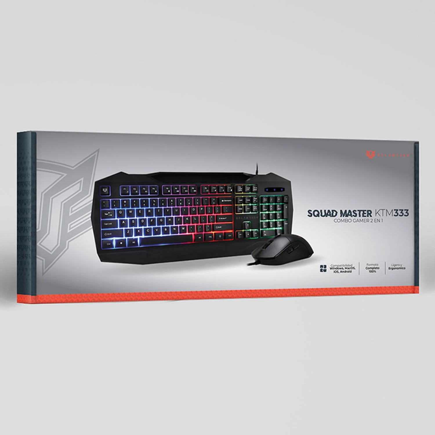 Kit Teclado y Mouse Gamer BALAM RUSH SQUAD MASTER KTM333 Alambrico USB LED Negro BR-936293 - Image 5