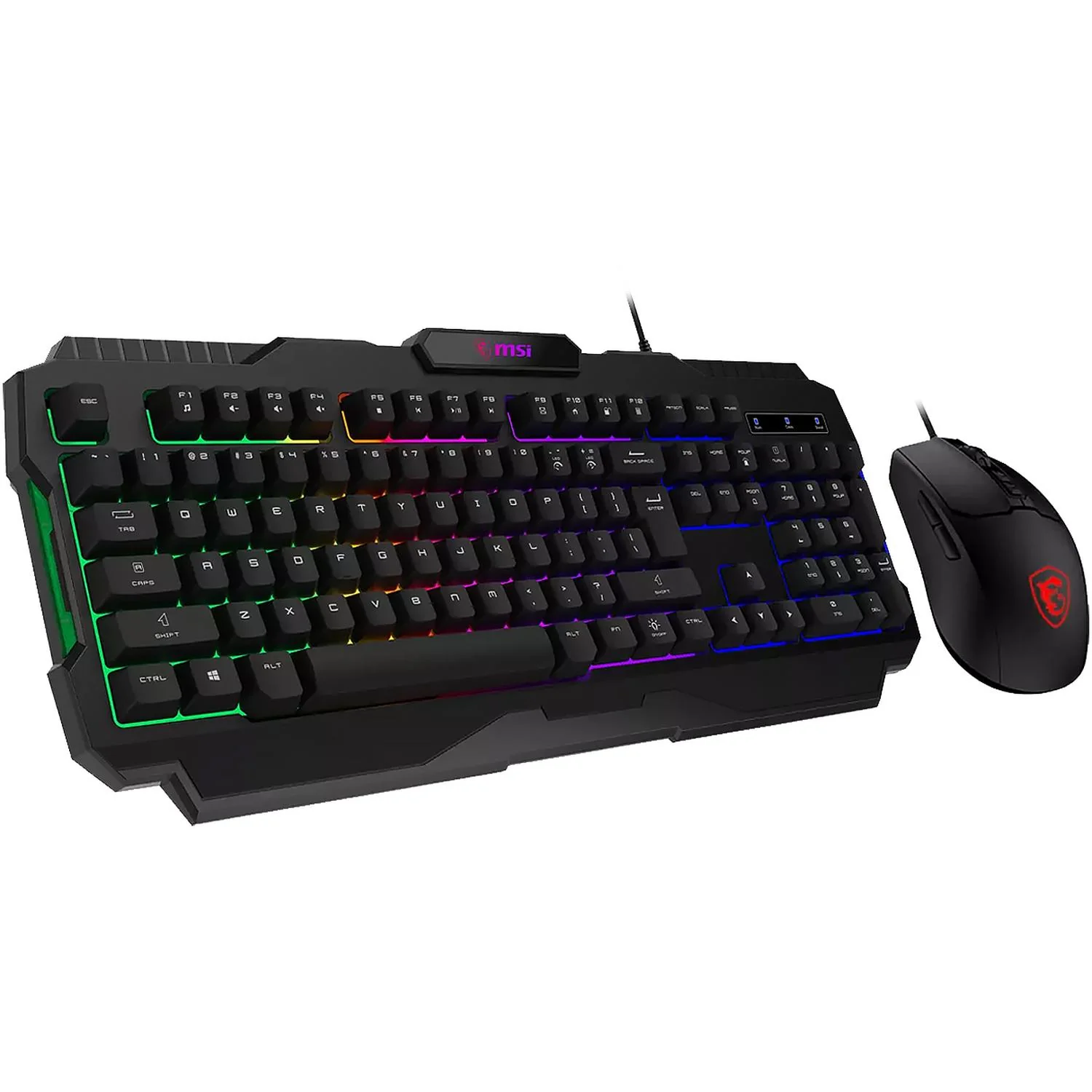 Kit Teclado y Mouse Gamer MSI FORGE GK100 COMBO LS 6400DPI RGB Negro - Image 2