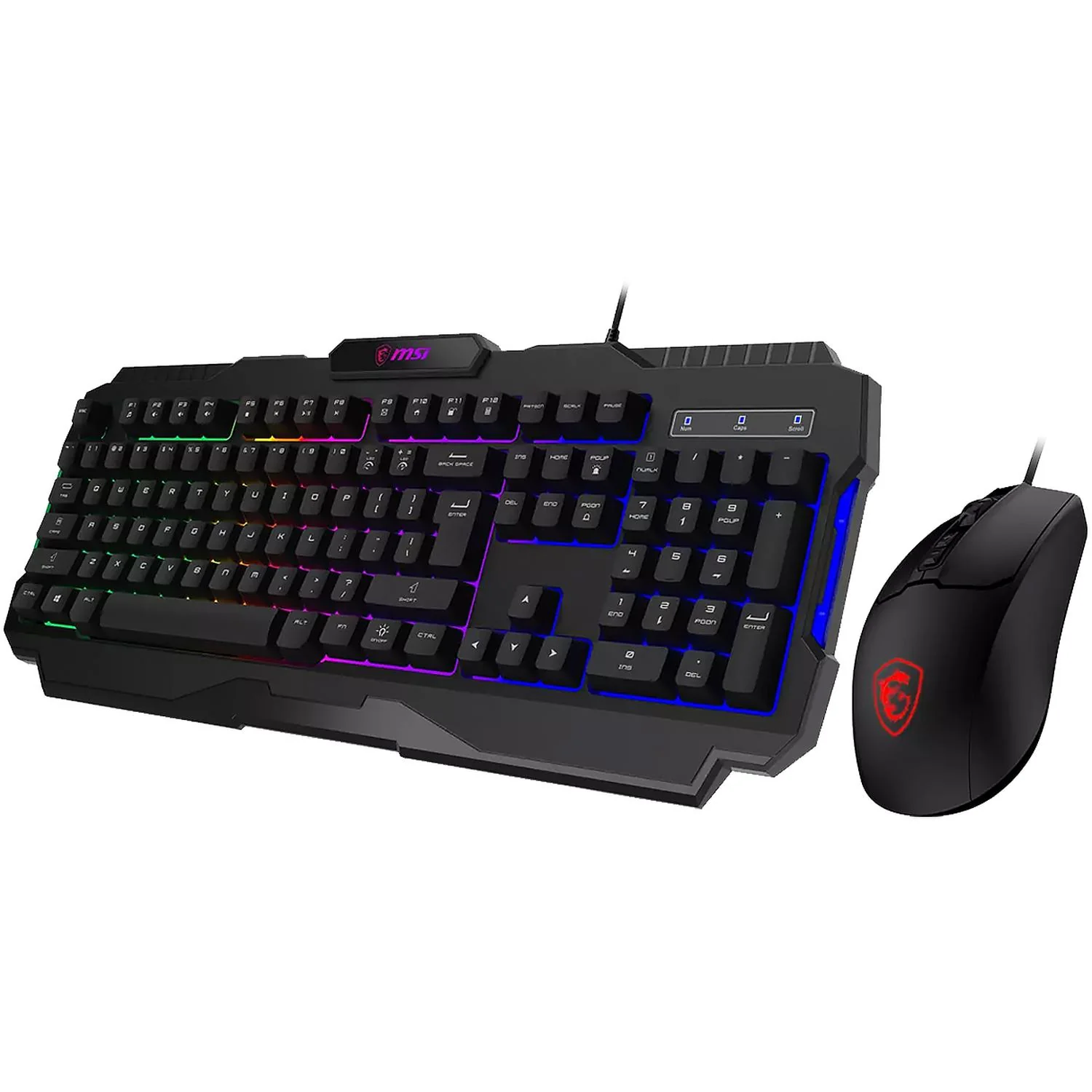 Kit Teclado y Mouse Gamer MSI FORGE GK100 COMBO LS 6400DPI RGB Negro - Image 3
