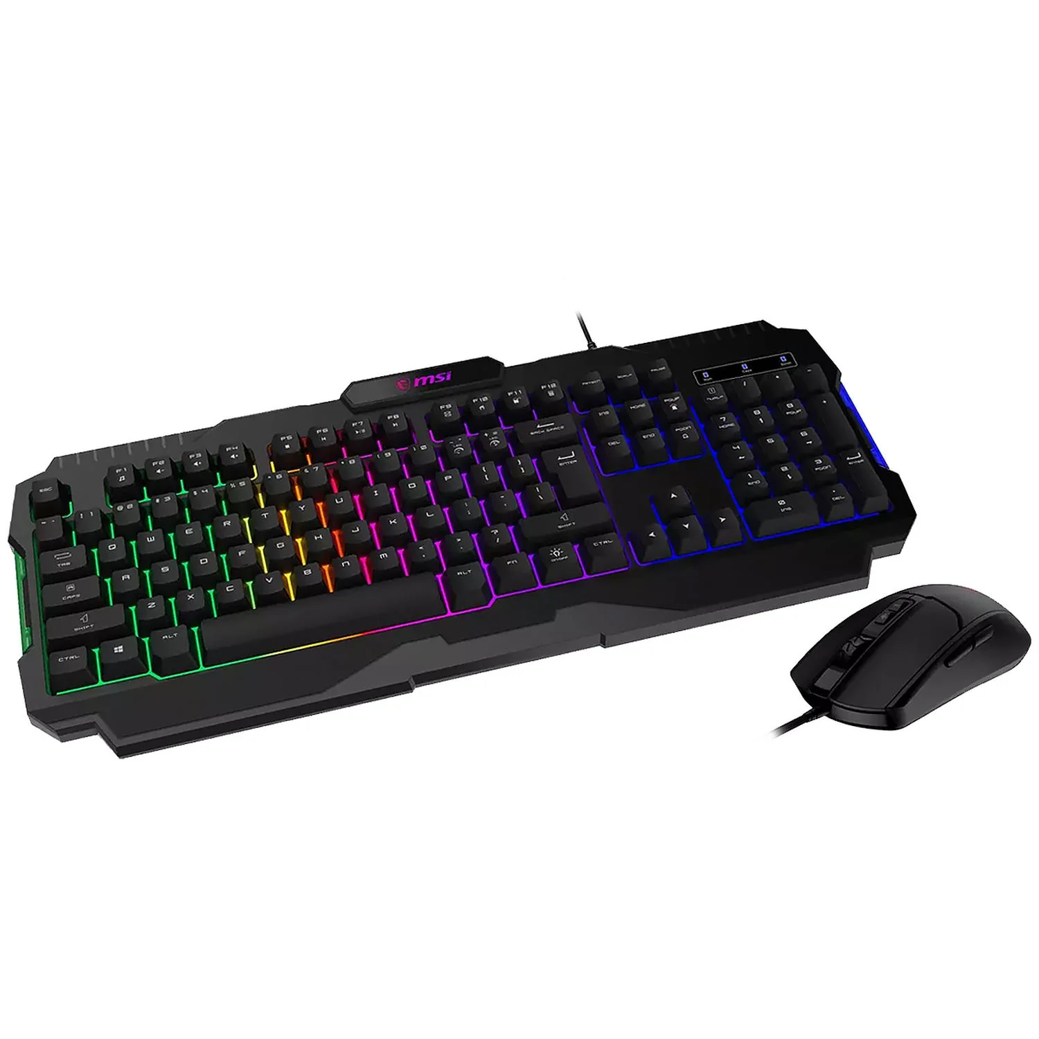 Kit Teclado y Mouse Gamer MSI FORGE GK100 COMBO LS 6400DPI RGB Negro - Image 5
