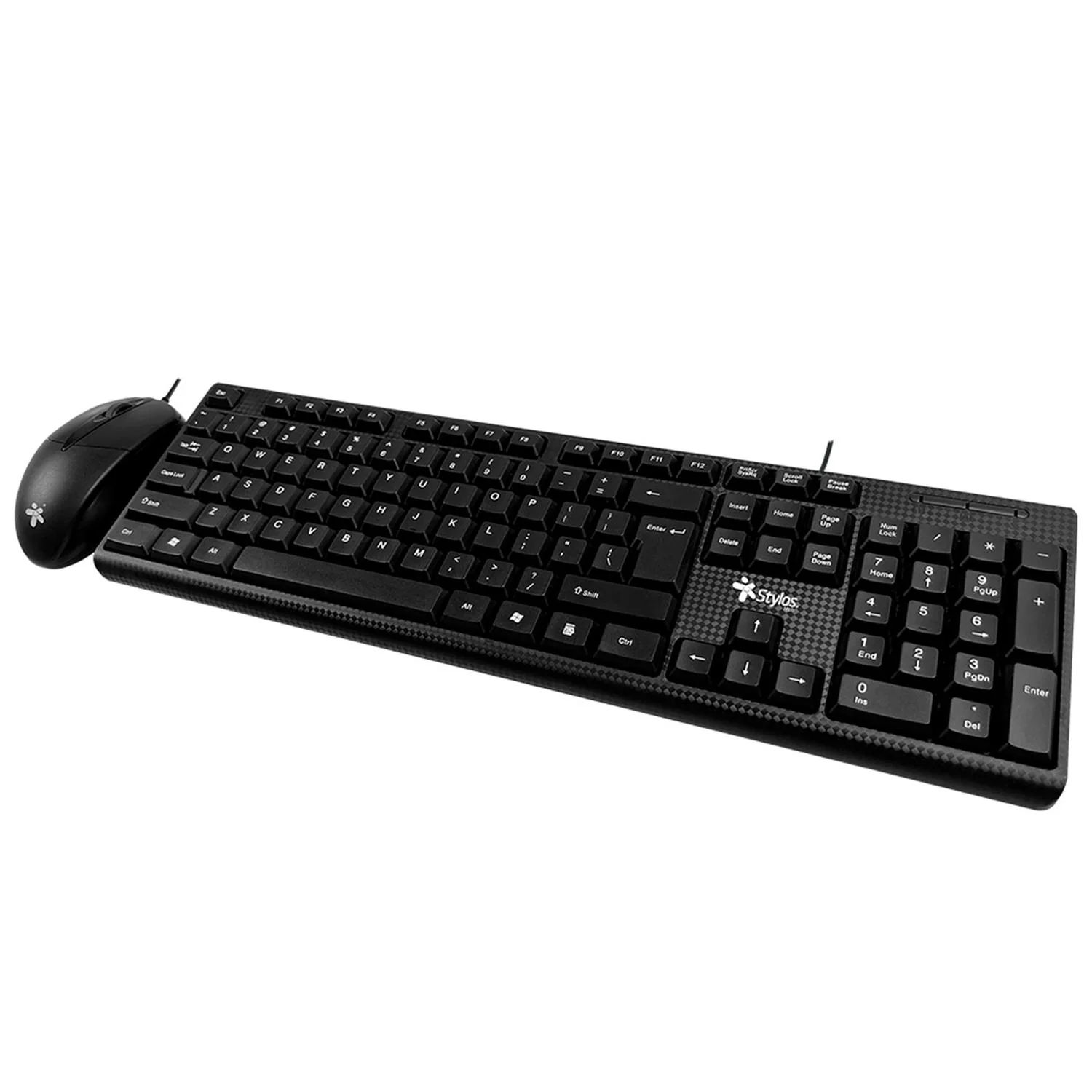 Kit Teclado y Mouse STYLOS Ergonomico Español Alambrico USB Negro STPKTM4B comodo y compacto - Image 3