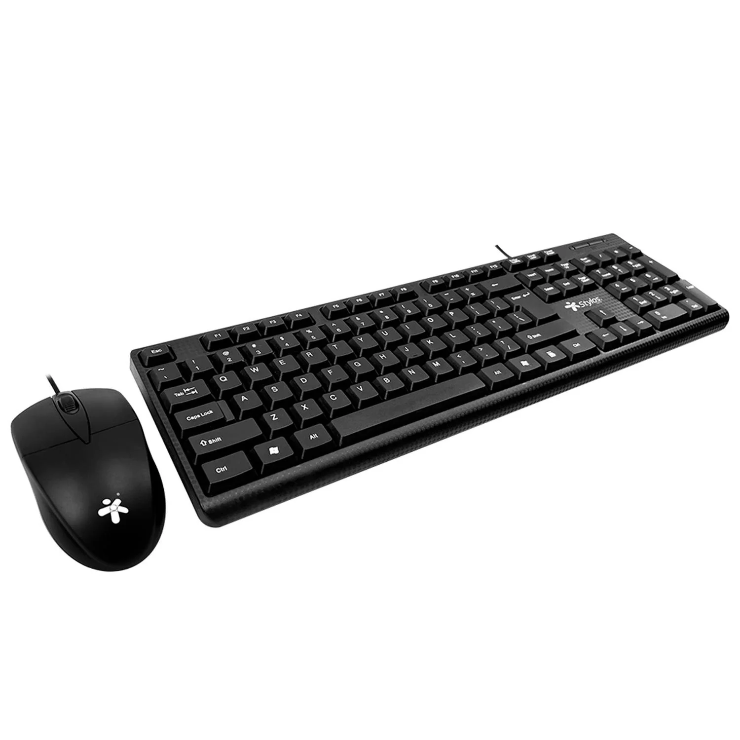 Kit Teclado y Mouse STYLOS Ergonomico Español Alambrico USB Negro STPKTM4B comodo y compacto - Image 4