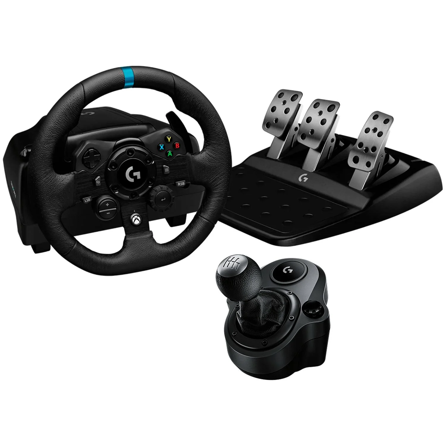 KIT Volante LOGITECH G923 Palanca Pedales XBOX Series X/S Open Box