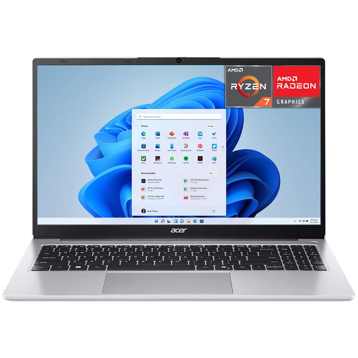 Laptop ACER Aspire 3 AMD Ryzen 7 7730U 16GB RAM 512GB SSD 15.6" Windows 11 Home Teclado en Ingles Open Box