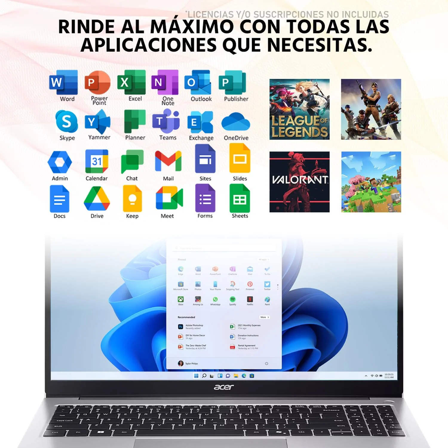 Laptop ACER Aspire 3 AMD Ryzen 7 7730U 32GB RAM 1TB SSD 15.6" Windows 11 Home Teclado en Español + Mouse DXT Open Box - Image 5
