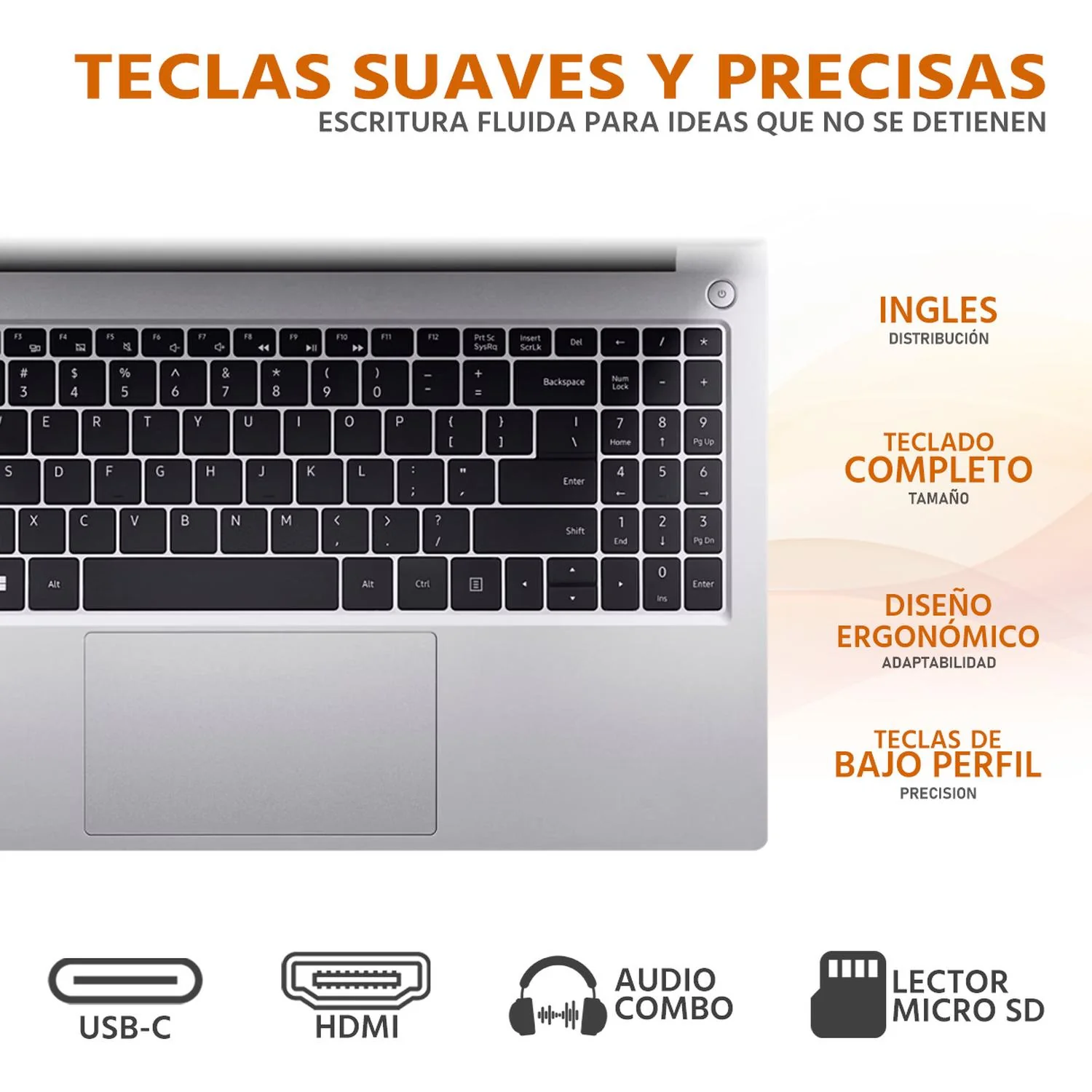 Laptop ACER Aspire 3 AMD Ryzen 7 7730U 32GB 1TB SSD 15.6” Full HD W11 Plata Teclado Ingles Mouse DXT Multitarea Intensiva y Productividad Empresarial - Image 4