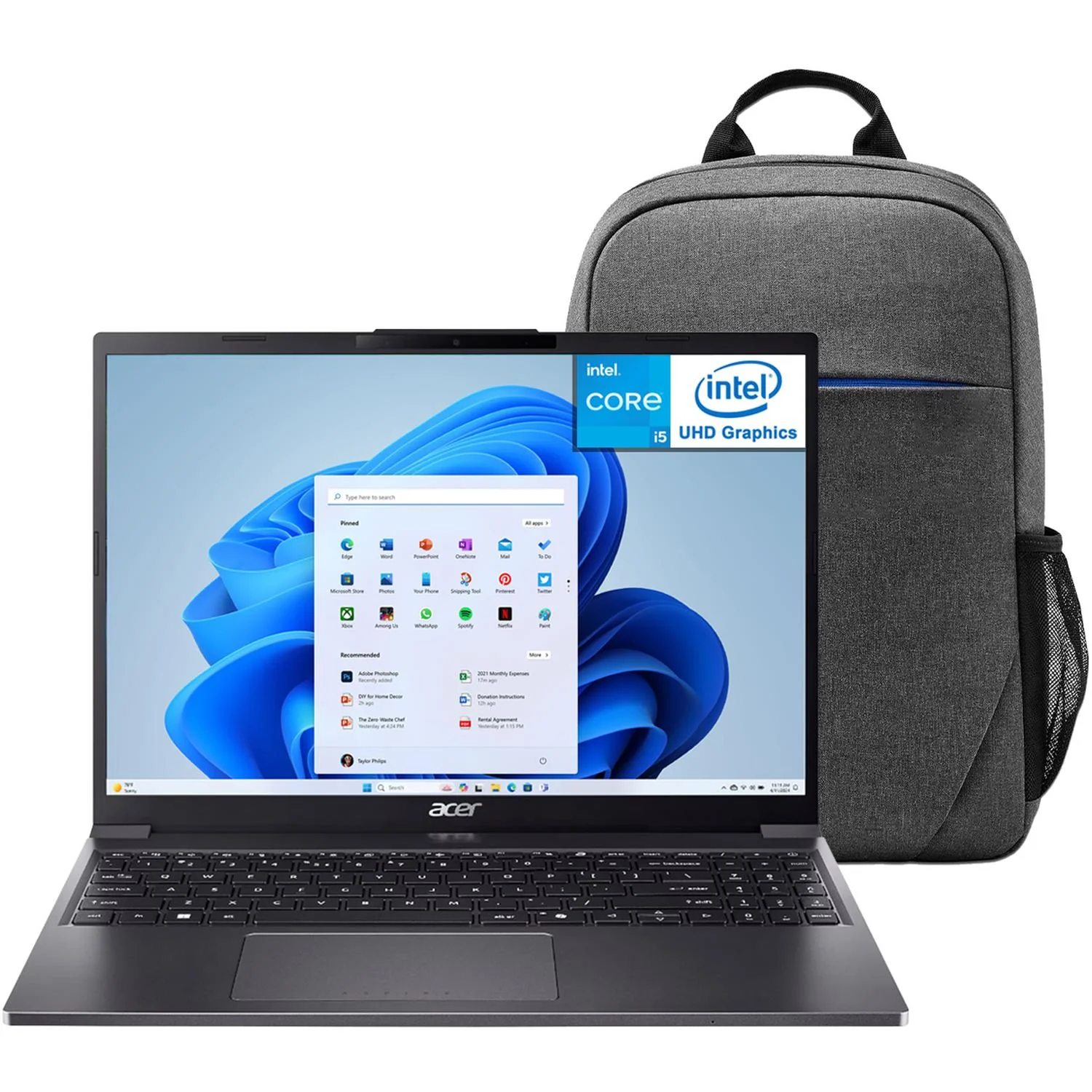 Laptop ACER Aspire Go 15 Intel Core i5 1334U 16GB RAM 1TB SSD 15.3" Windows 11 Home Teclado en Ingles + Mochila