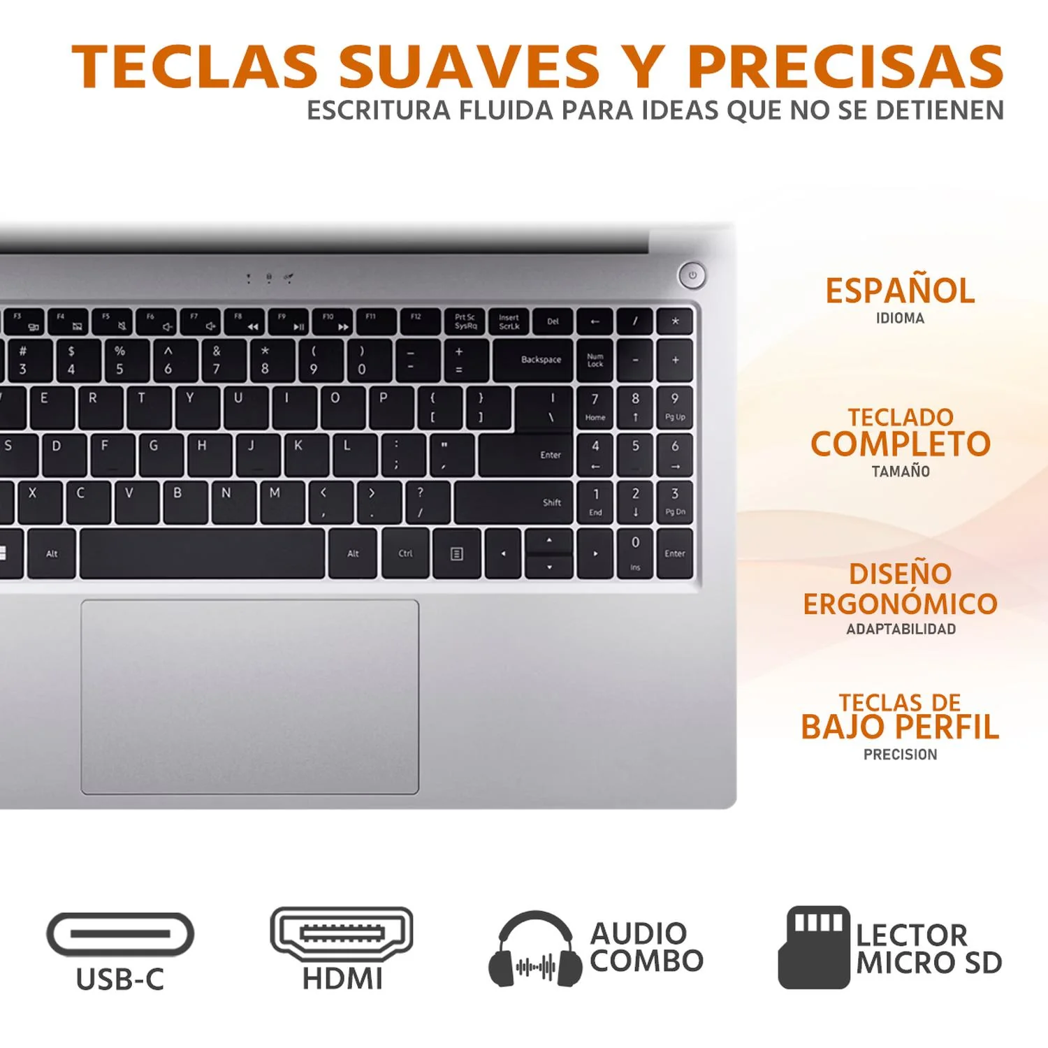Laptop ACER Aspire Lite 15 AMD Ryzen 7 5825U 16GB RAM 512GB SSD 15.6" Windows 11 Home Teclado en Español + Mouse DXT Open Box - Image 4