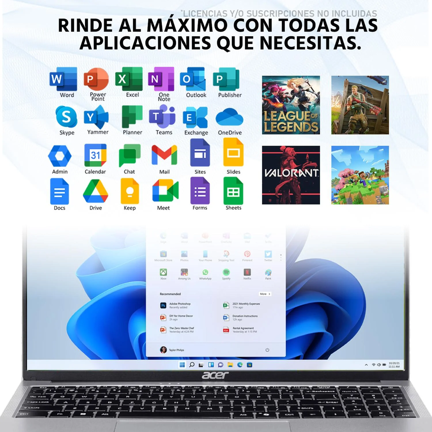 Laptop ACER Aspire Lite 16 Intel Core i5 1334U 16GB RAM 760GB SSD 16" Windows 11 Home Teclado en Español - Image 5