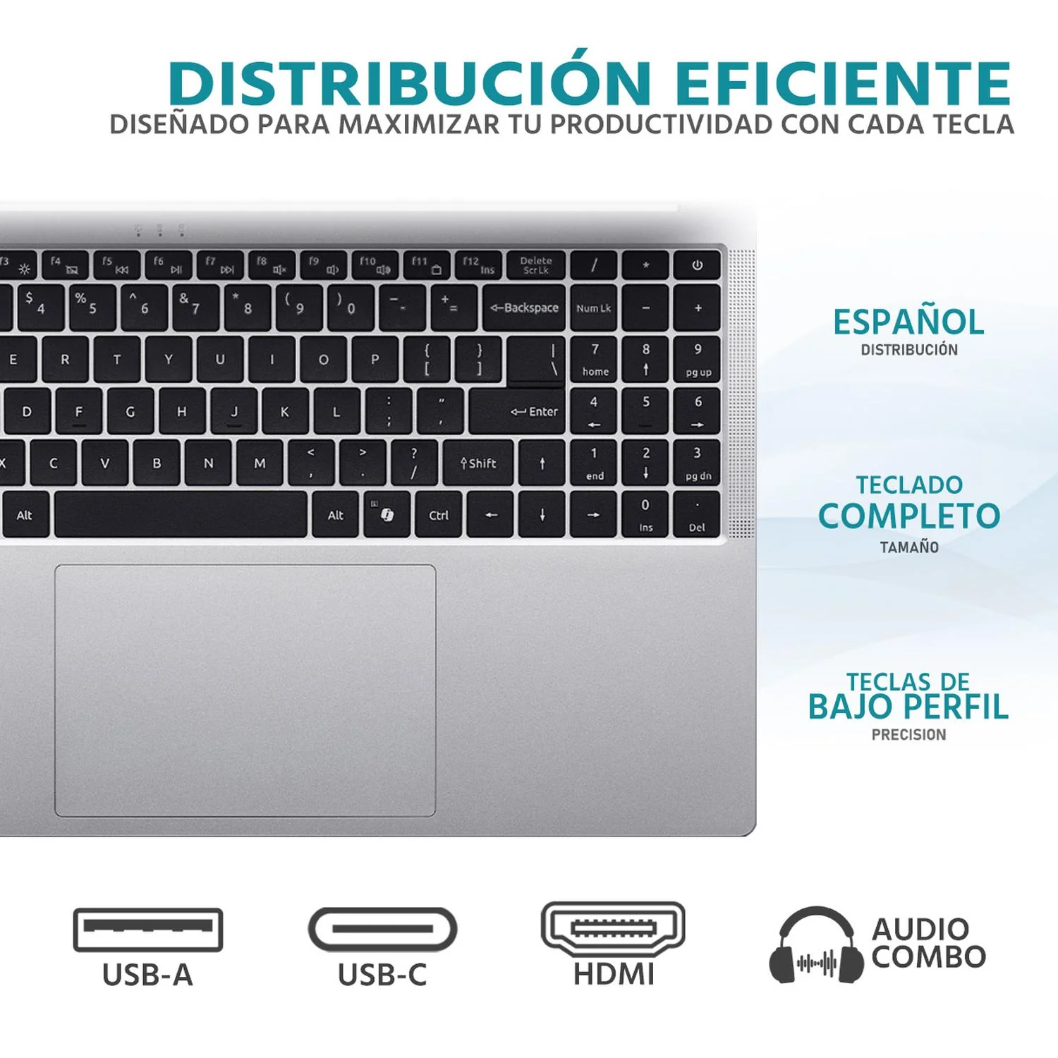 Laptop ACER Aspire Lite 16 Intel Core i5 1334U 8GB RAM 512GB SSD 16" Windows 11 Home Teclado en Español - Image 4