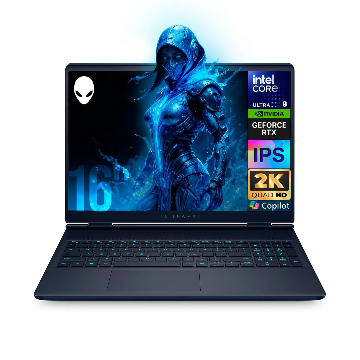 Laptop AI PC Gamer ALIENWARE 16X Aurora Nvidia GeForce RTX 5070 8GB DLSS Intel Core Ultra 9 275HX NPU 32GB DDR5 2TB SSD Pantalla 16" WVA WQXGA 240Hz Teclado Ingles W11H Gaming y Creacion de Contenido