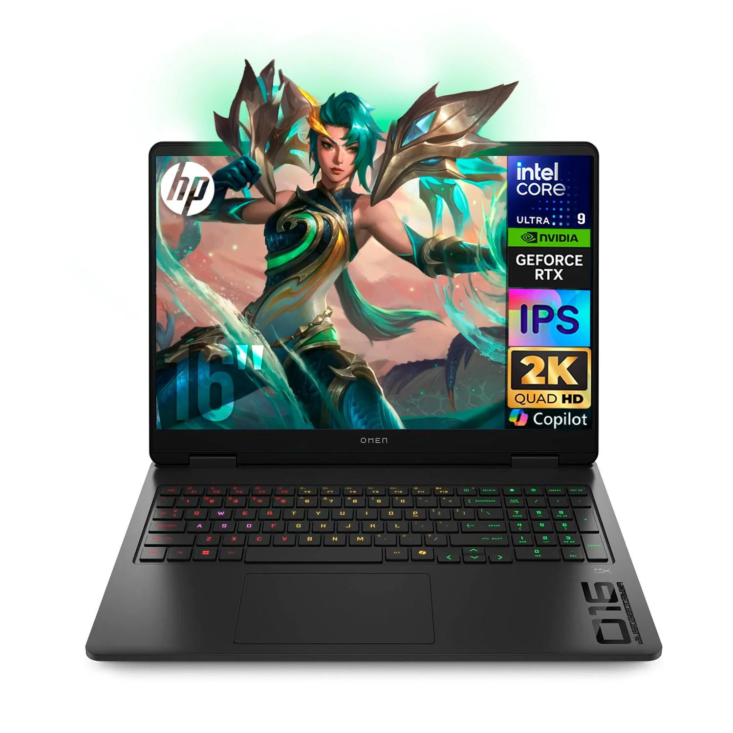 Laptop AI PC Gamer HP Omen Nvidia GeForce RTX 5070 8GB DLSS Intel Core Ultra 9 285H NPU 32GB DDR5 1TB SSD Pantalla 16" IPS 2K WQXGA 144Hz Teclado Ingles W11H AI Boost Gaming