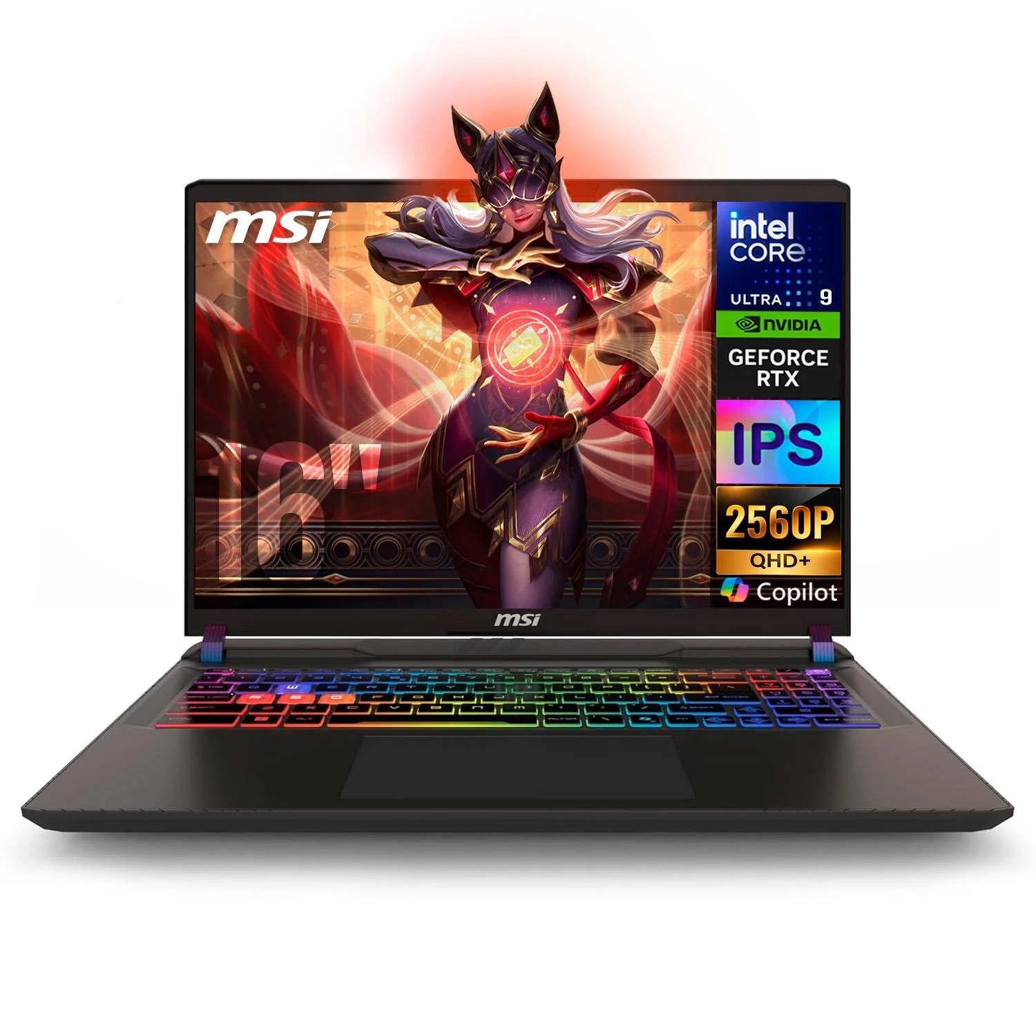 Laptop AI PC Gamer MSI Vector 16 HX AI Nvidia GeForce RTX 5080 16GB DLSS Intel Core Ultra 9 275HX NPU 64GB DDR5 1TB SSD Pantalla 16" QHD+ 240Hz Teclado Ingles W11H Gaming y Desarrollo de IA