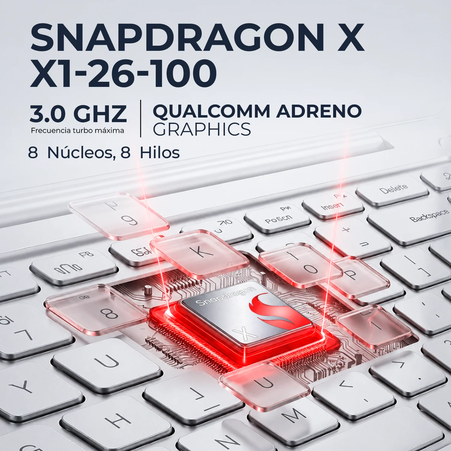 Laptop AI PC HP OmniBook 3 16-bz0010wm Snapdragon X 16GB LPDDR5X 512GB SSD Pantalla 16" IPS 2K Copilot+ PC NPU 45 TOPS Windows 11 Teclado Ingles - Image 3