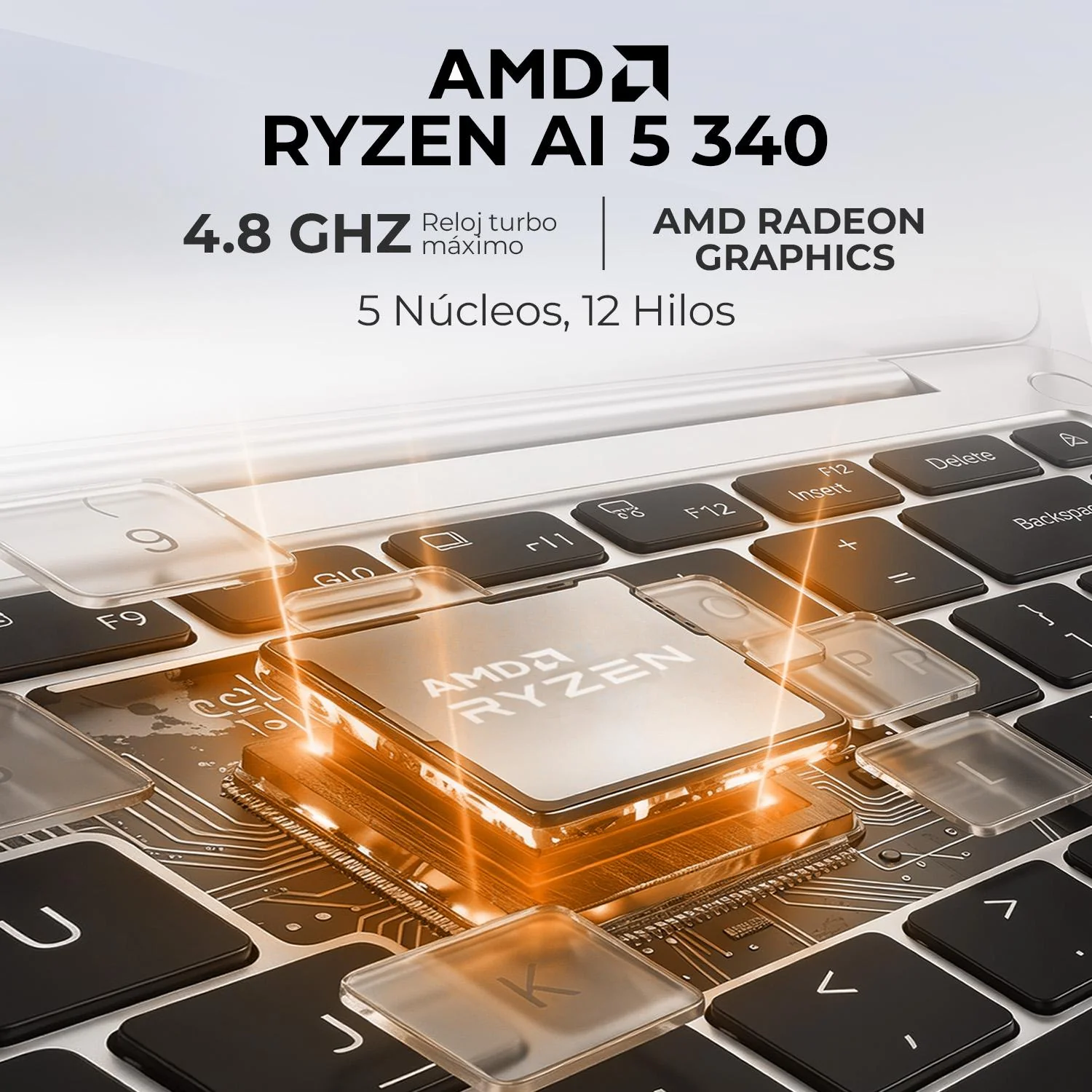 Laptop AI PC HP OmniBook X Flip 2 en 1 Ryzen AI 5 340 NPU Motor de IA Dedicado 50 TOPS 16GB DDR5 512GB Pantalla Touch 16" IPS FHD+ Teclado Ingles W11H Copilot+PC Bateria de Ultra Larga Duracion - Image 3
