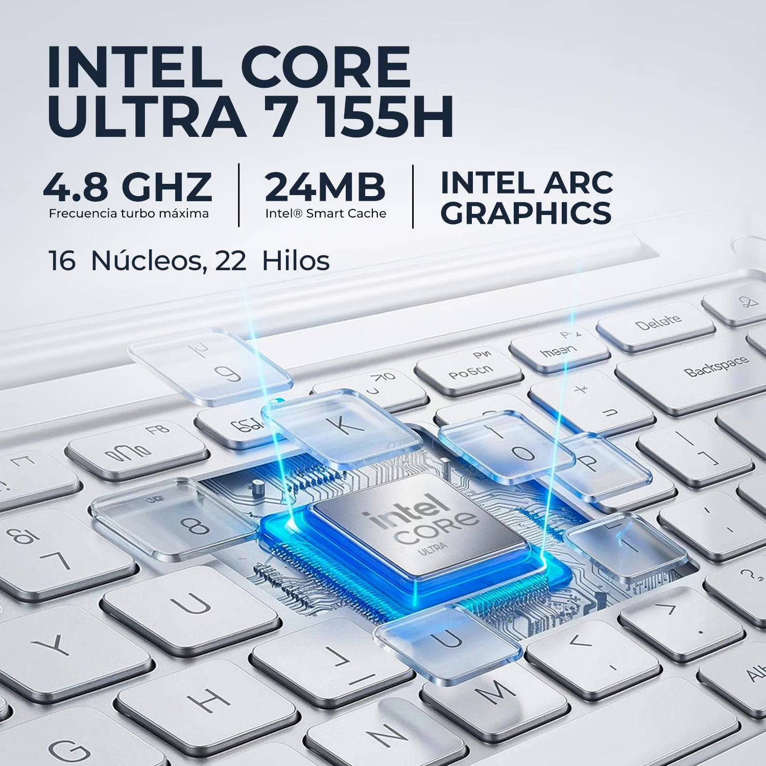 Laptop AI PC Ultrabook HUAWEI MateBook 14 Intel Core Ultra 7 155H 16GB LPDDR5X 1TB SSD Pantalla Touch 14.2" OLED 2.8K Teclado Español W11H-E NPU Capacidad de IA Portabilidad y Autonomía - Image 3