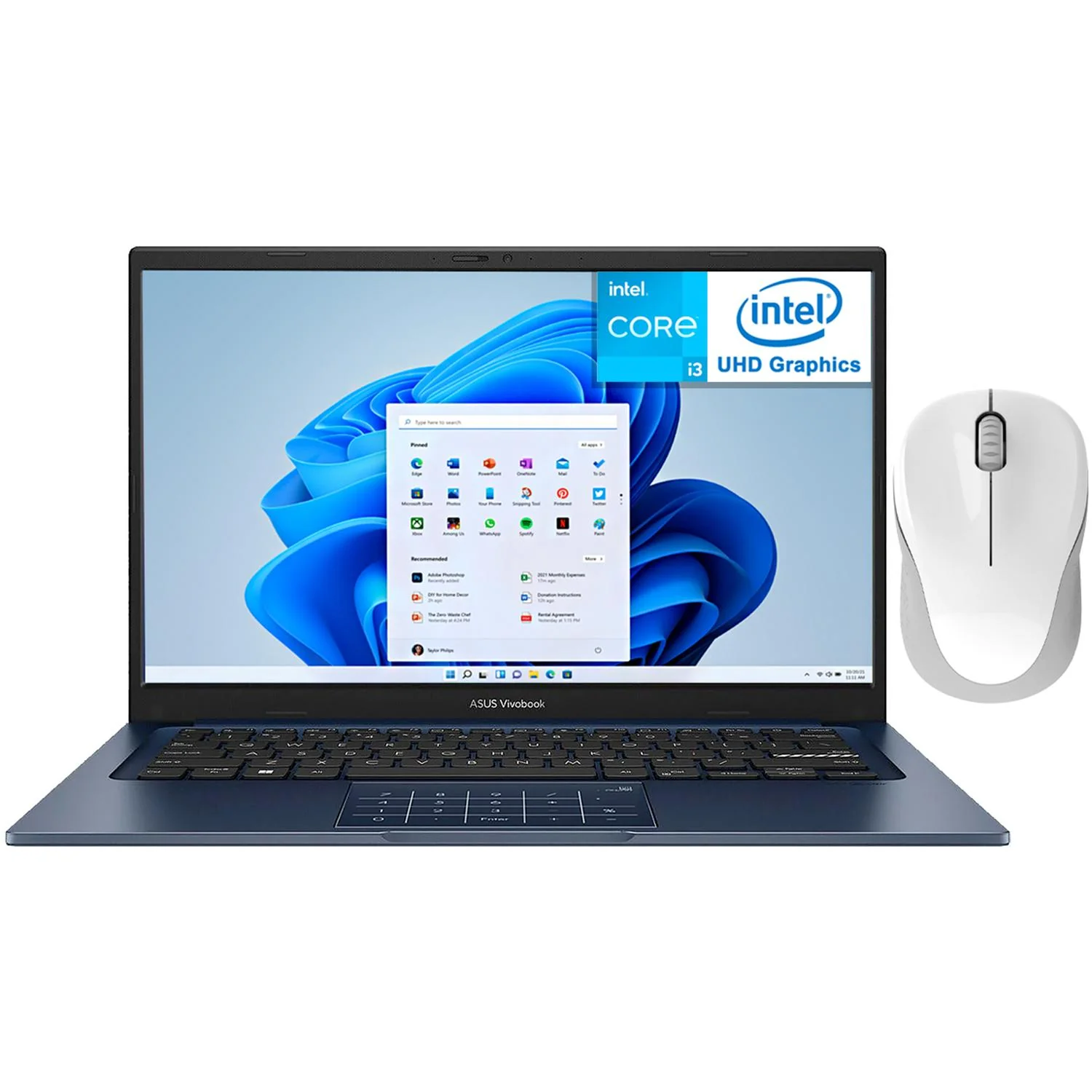 Laptop ASUS Vivobook 14 Intel Core i3 1315U 16GB SSD 512GB 14" FHD Teclado Ingles Mouse DXT ideal para Estudio y Multitarea