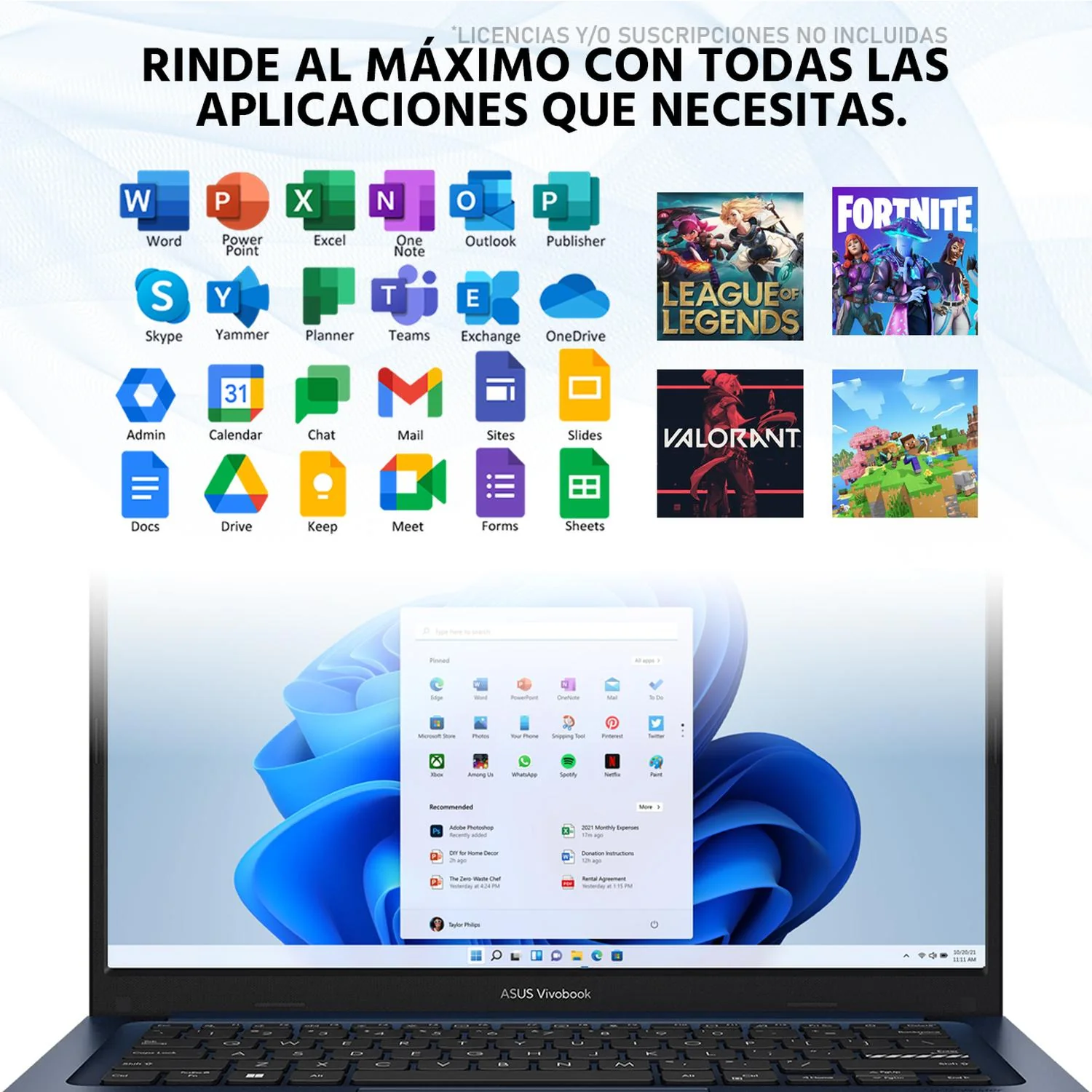 Laptop ASUS Vivobook 14 Intel Core i3 1334U 8GB RAM 512GB SSD 14" Windows 11 Home Teclado en Español Open Box - Image 5