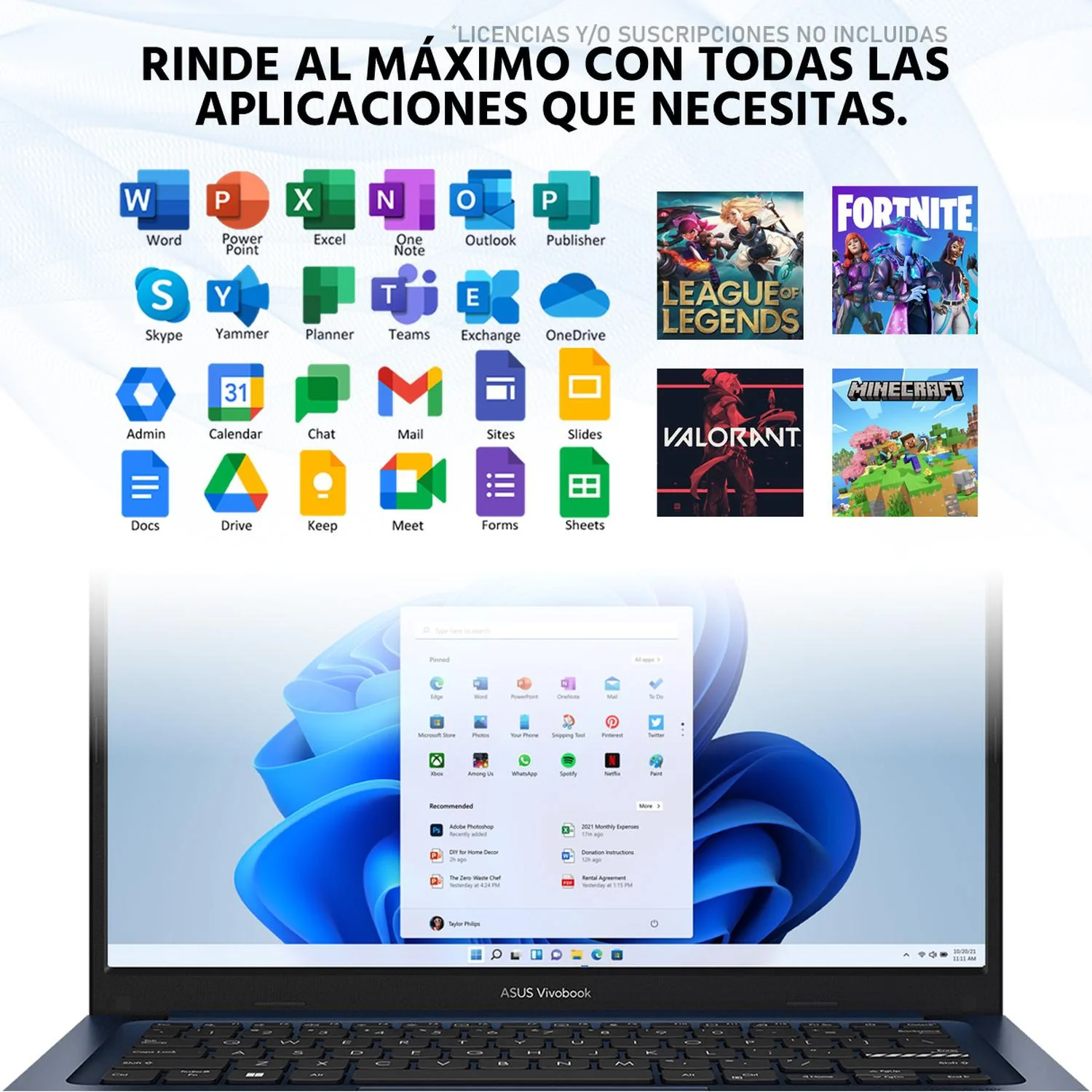 Laptop ASUS Vivobook 14 Intel Core i5 1334U 12GB RAM 256GB SSD 14" Windows 11 Home Teclado en Ingles - Image 5