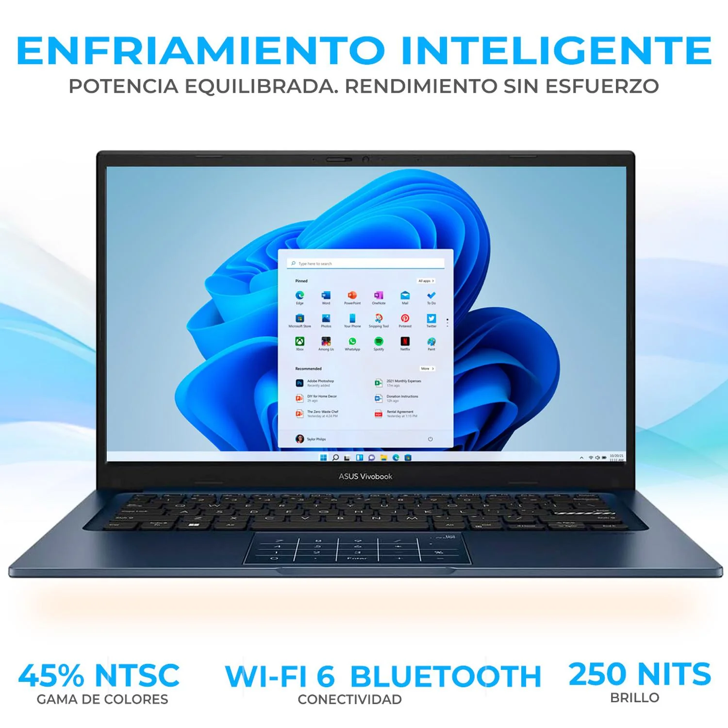 Laptop ASUS Vivobook 14 Intel Core i5 1334U 12GB SSD 512GB 14" Teclado Español Mochila Mouse Estudio y Trabajo Profesional - Image 3