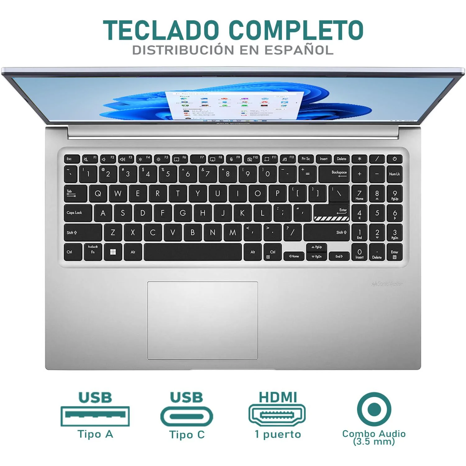 Laptop ASUS Vivobook Intel Core I7 13620H 24GB RAM 512GB SSD 15.6" Windows 11 Home Teclado en Español + Mouse DXT - Image 4