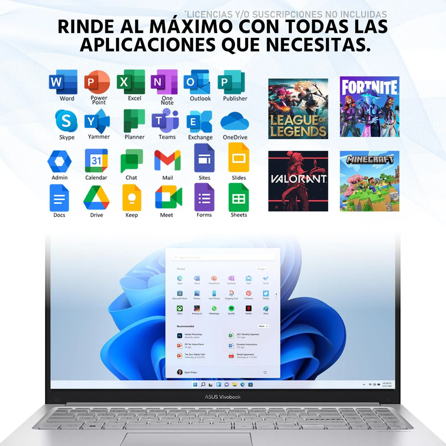 Laptop ASUS Vivobook 15 Intel Core i3 1315U 16GB RAM 512GB SSD 15.6" Windows 11 Home Teclado en Español + Mouse DXT Open Box - Image 5