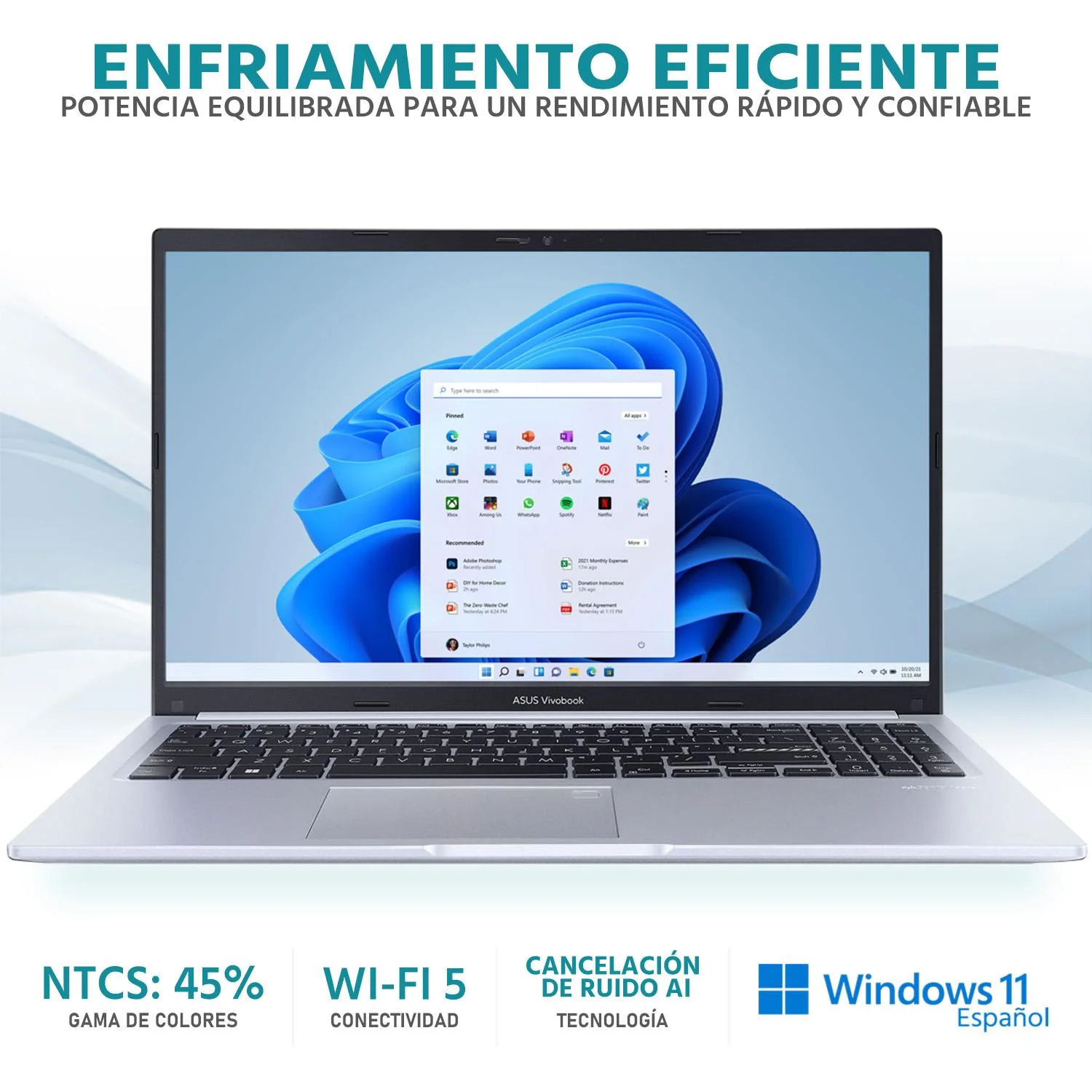 Laptop ASUS Vivobook 15 Intel Core i7 13620H 16GB RAM 512GB SSD 15.6" Windows 11 Home Teclado en Español - Image 3