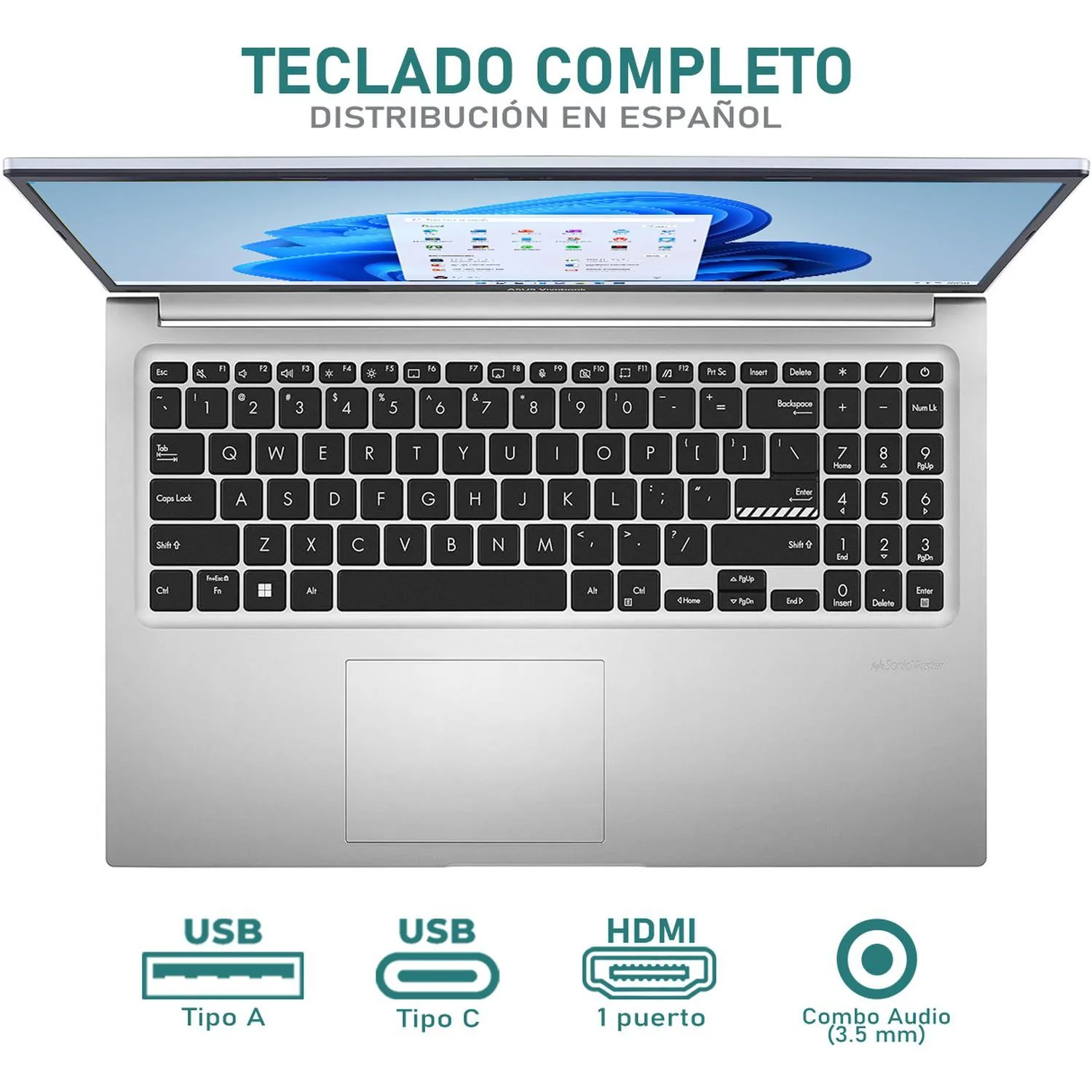 Laptop ASUS Vivobook 15 Intel Core i7 13620H 24GB 512GB SSD Pantalla 15.6" FHD W11H Teclado Español Mouse DXT Open Box ideal para Estudiantes y Profesionales - Image 4