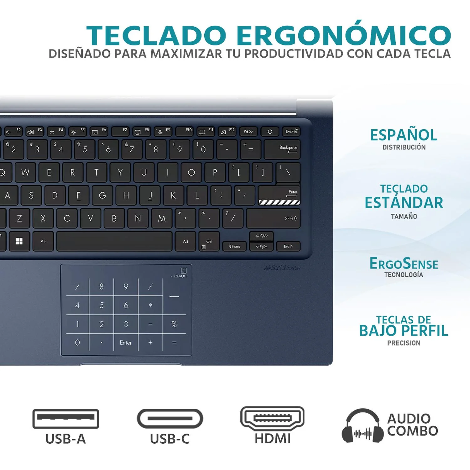 Laptop ASUS Vivobook 14 Intel Core i5 1334U 16GB 512GB SSD 14” Full HD W11 Azul Teclado Español Mouse DXT Ideal para Trabajo y Multitarea - Image 4