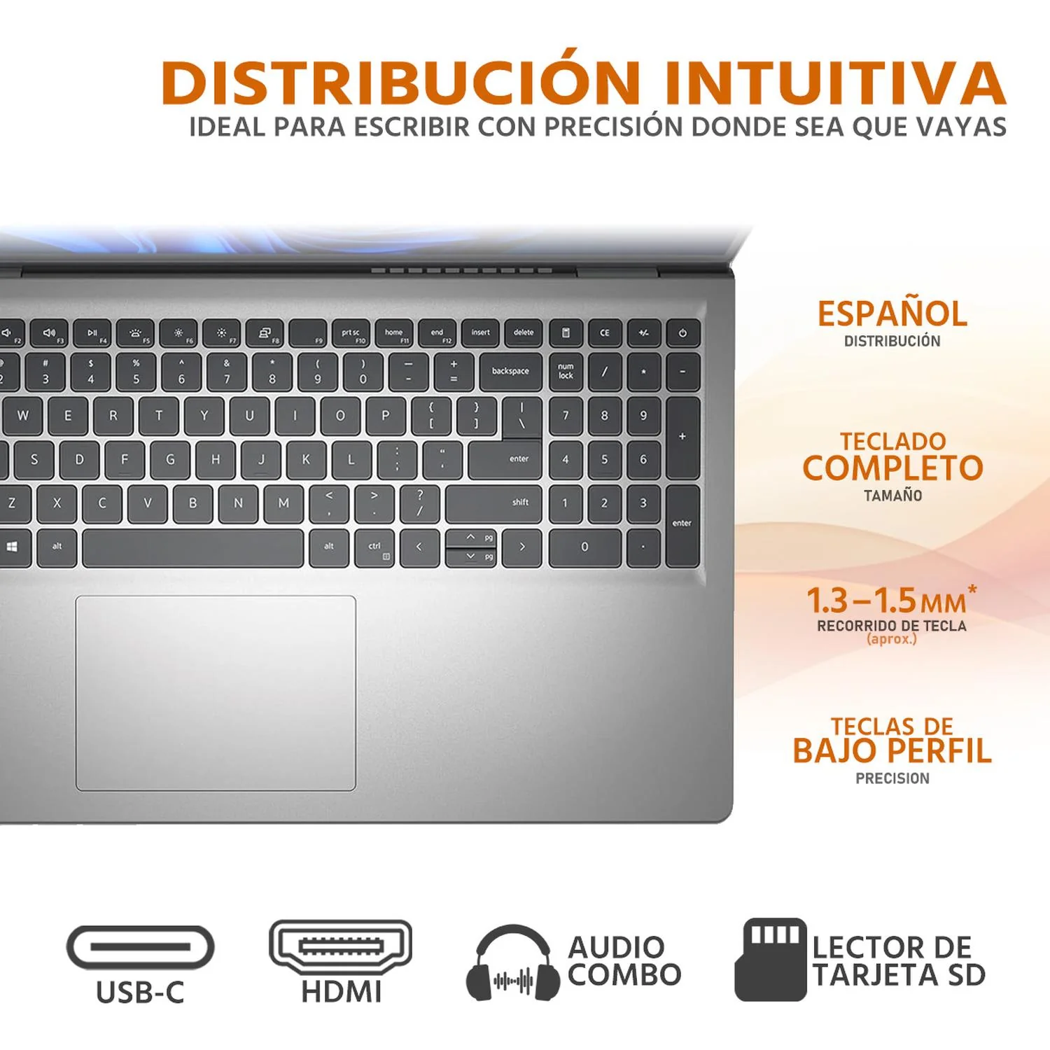 Laptop DELL 15 AMD Ryzen 5 7520U 8GB RAM 512GB SSD 15.6" Teclado en Español Windows 11 Home + Mochila - Image 4