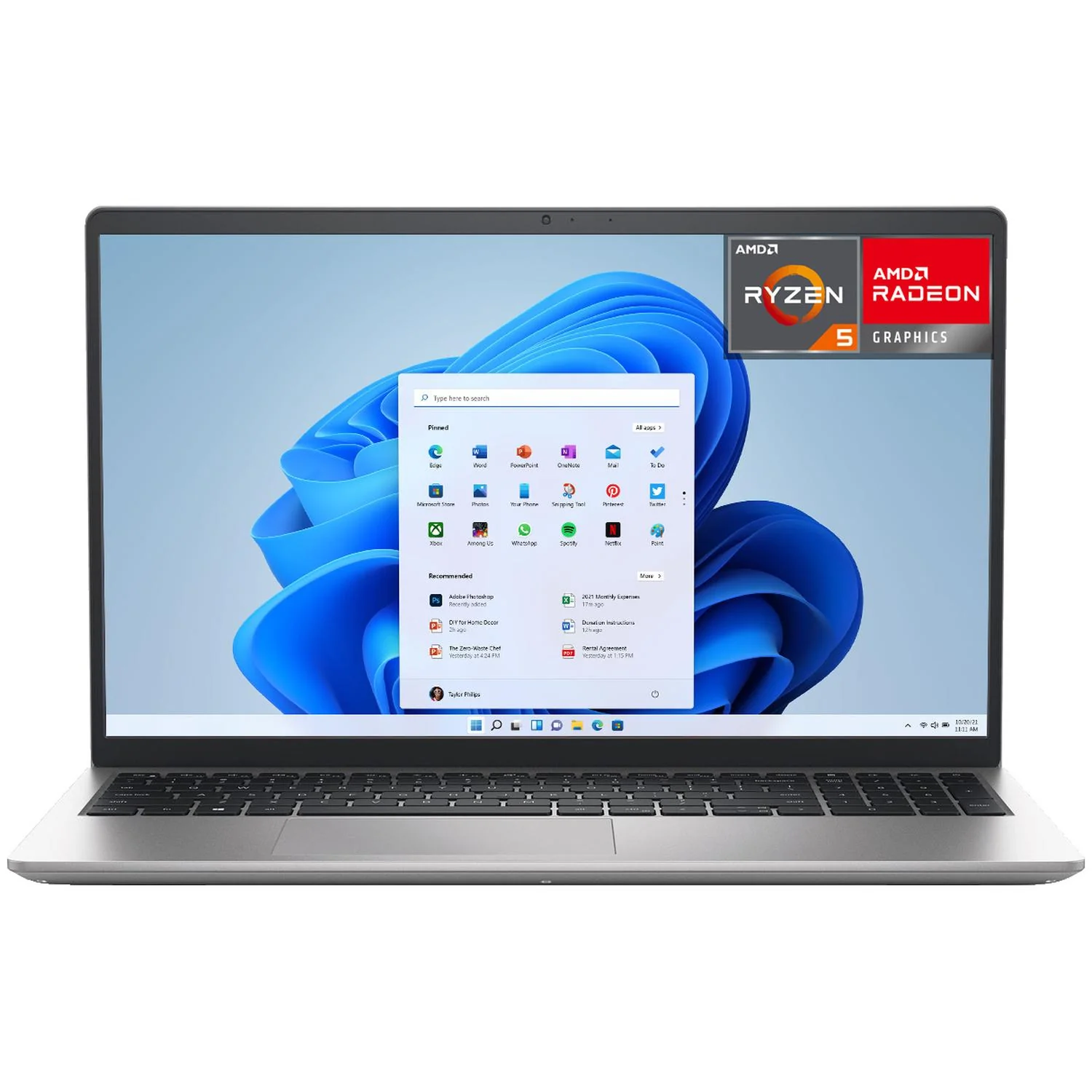 Laptop DELL Inspiron 15 AMD Ryzen 5 7520U 8GB DDR5 SSD 512GB 15.6" FHD Teclado Español Multitarea y Uso Estudiantil