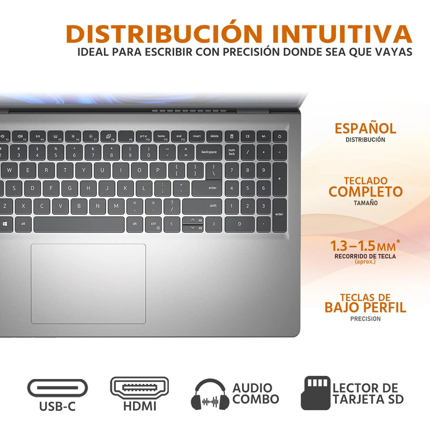 Laptop DELL Inspiron 15 AMD Ryzen 5 7520U 8GB DDR5 SSD 512GB 15.6" FHD Teclado Español Multitarea y Uso Estudiantil - Image 4