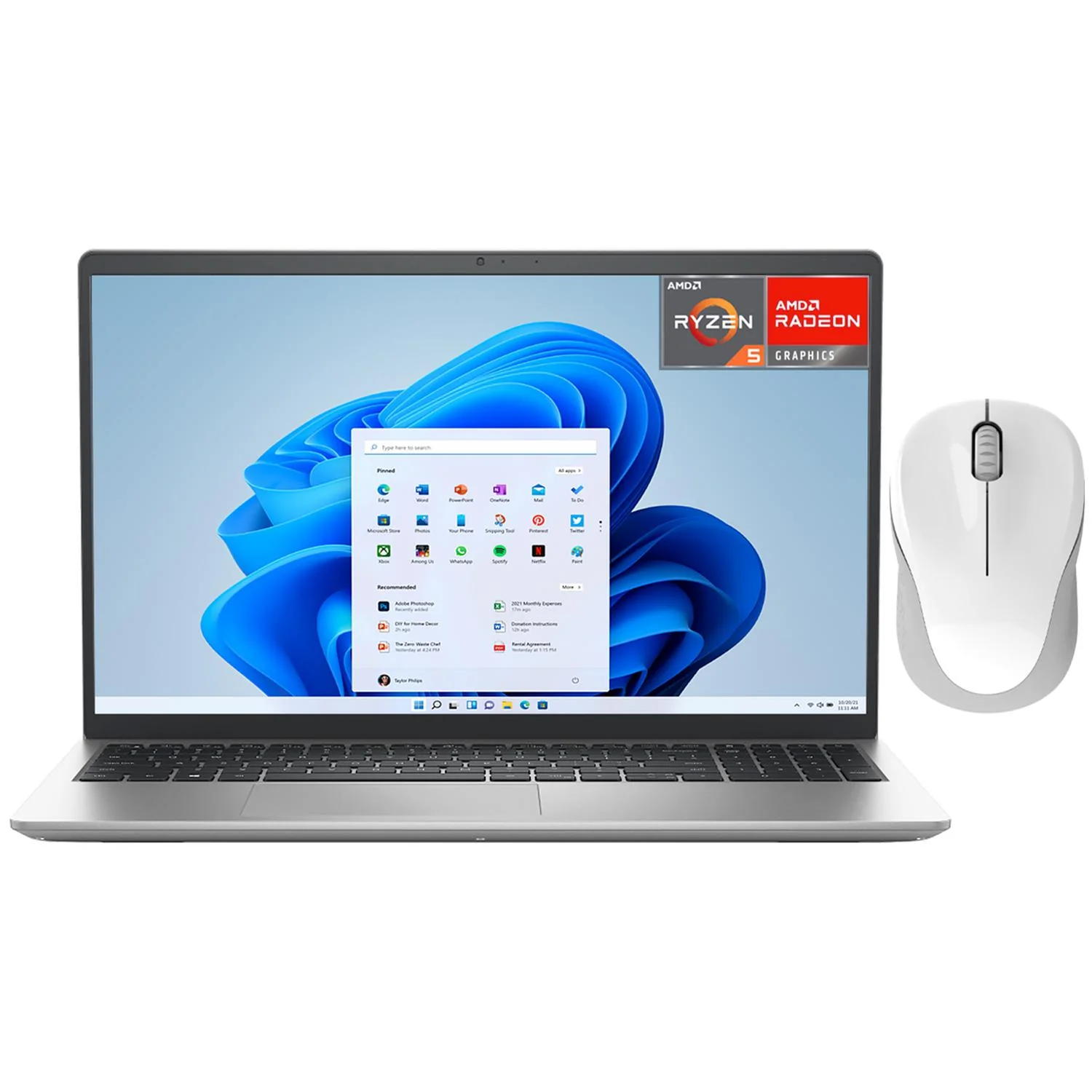 Laptop DELL Inspiron 15 3535 AMD Ryzen 5 7520U 8GB RAM 512GB SSD 15.6" Windows 11 Home + Mouse DXT Teclado en Español