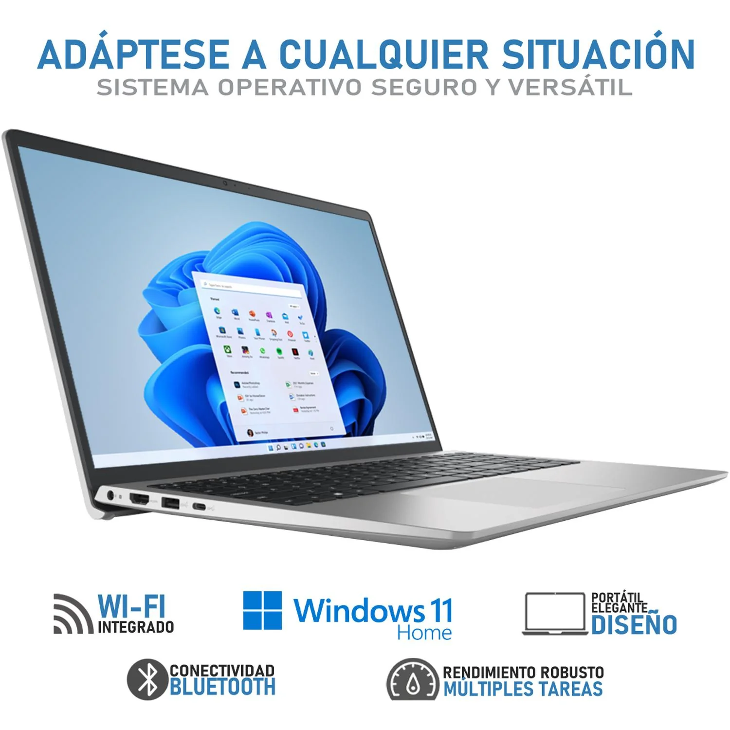 Laptop DELL Inspiron 3535 AMD Ryzen 5 7520U 8GB RAM 512GB SSD 15.6" Windows 11 Home Teclado en Español - Image 3