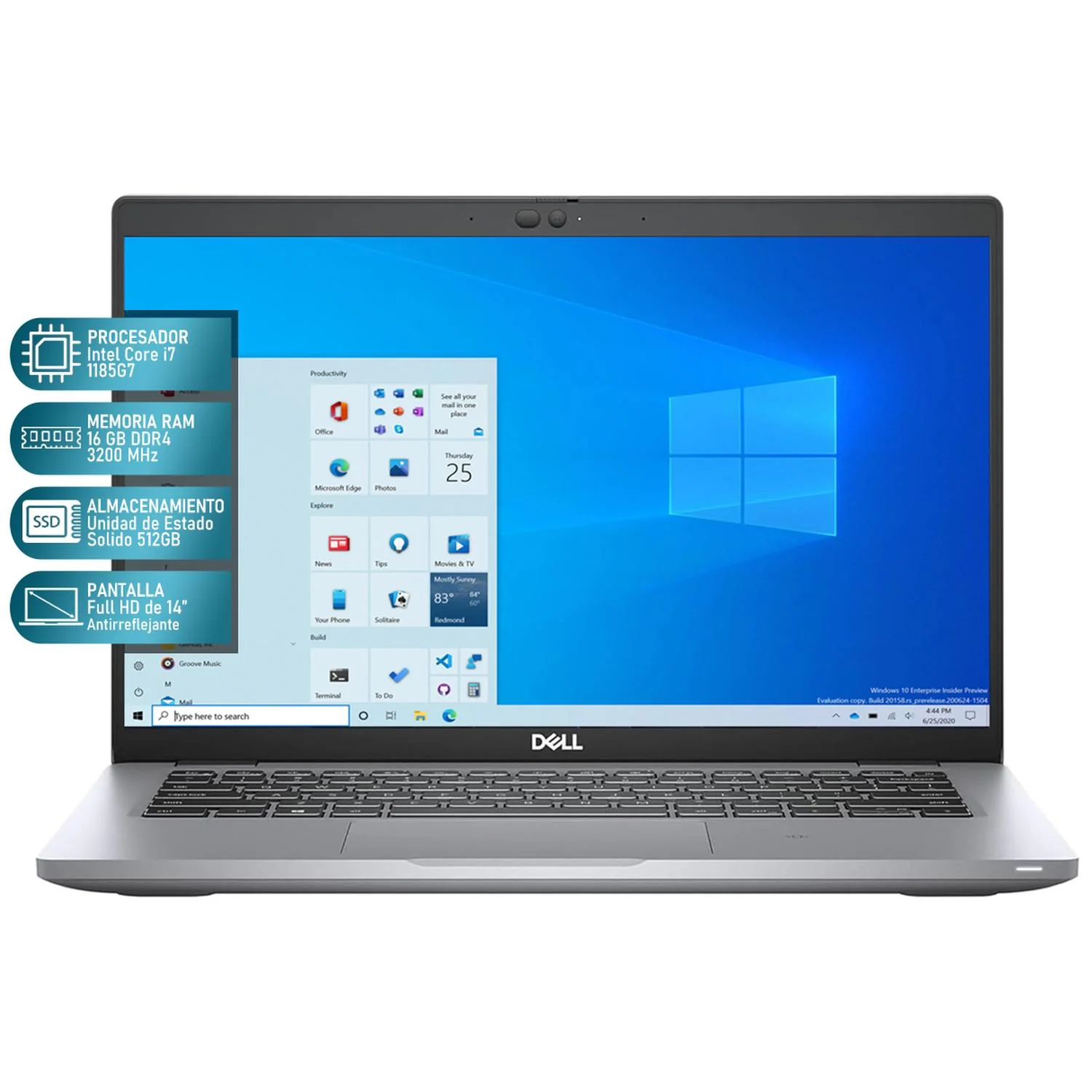 Laptop DELL Latitude 5420 Intel Core i7 1185G7 16GB RAM 512GB SSD Touch Windows 10 Pro Teclado en Ingles Reacondicionado Grado B - Image 2