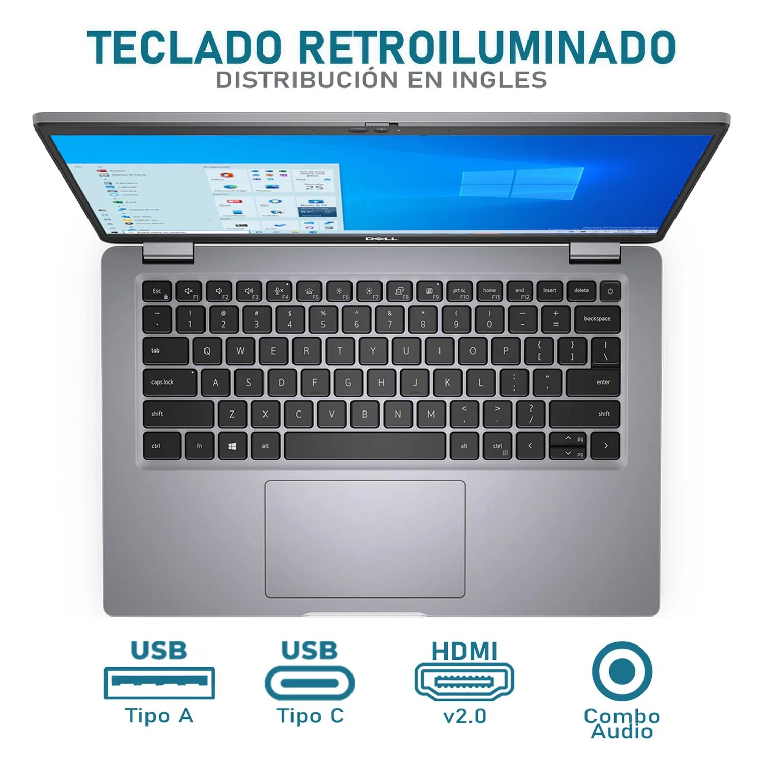 Laptop DELL Latitude 5420 Intel Core i7 1185G7 32GB RAM 512GB SSD 14" WIndows 10 Pro Teclado en Ingles Reacondicionado Grado C - Image 4
