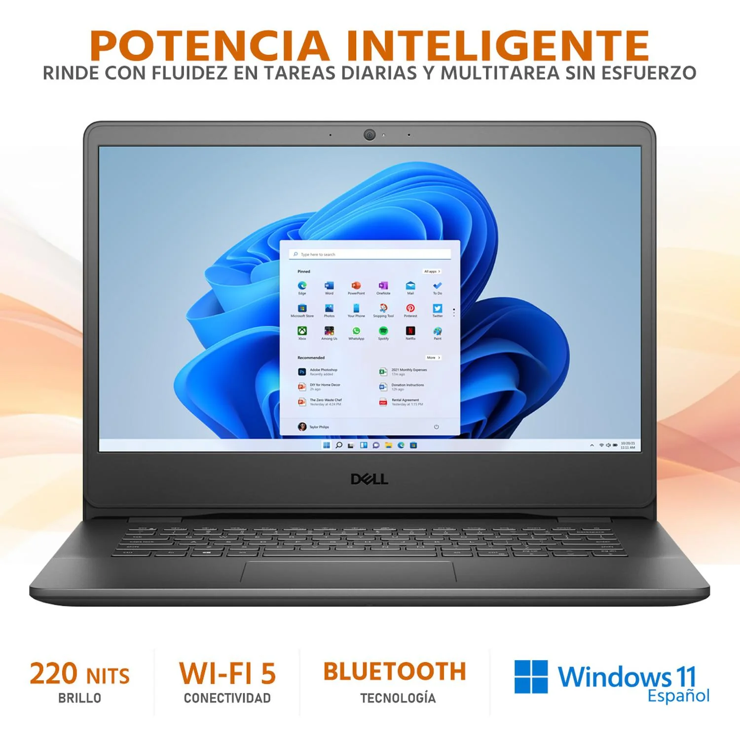 Laptop DELL Vostro 14 AMD Ryzen 5 3450U 16GB RAM 512GB SSD 14" Windows 11 Pro Teclado en Español - Image 3