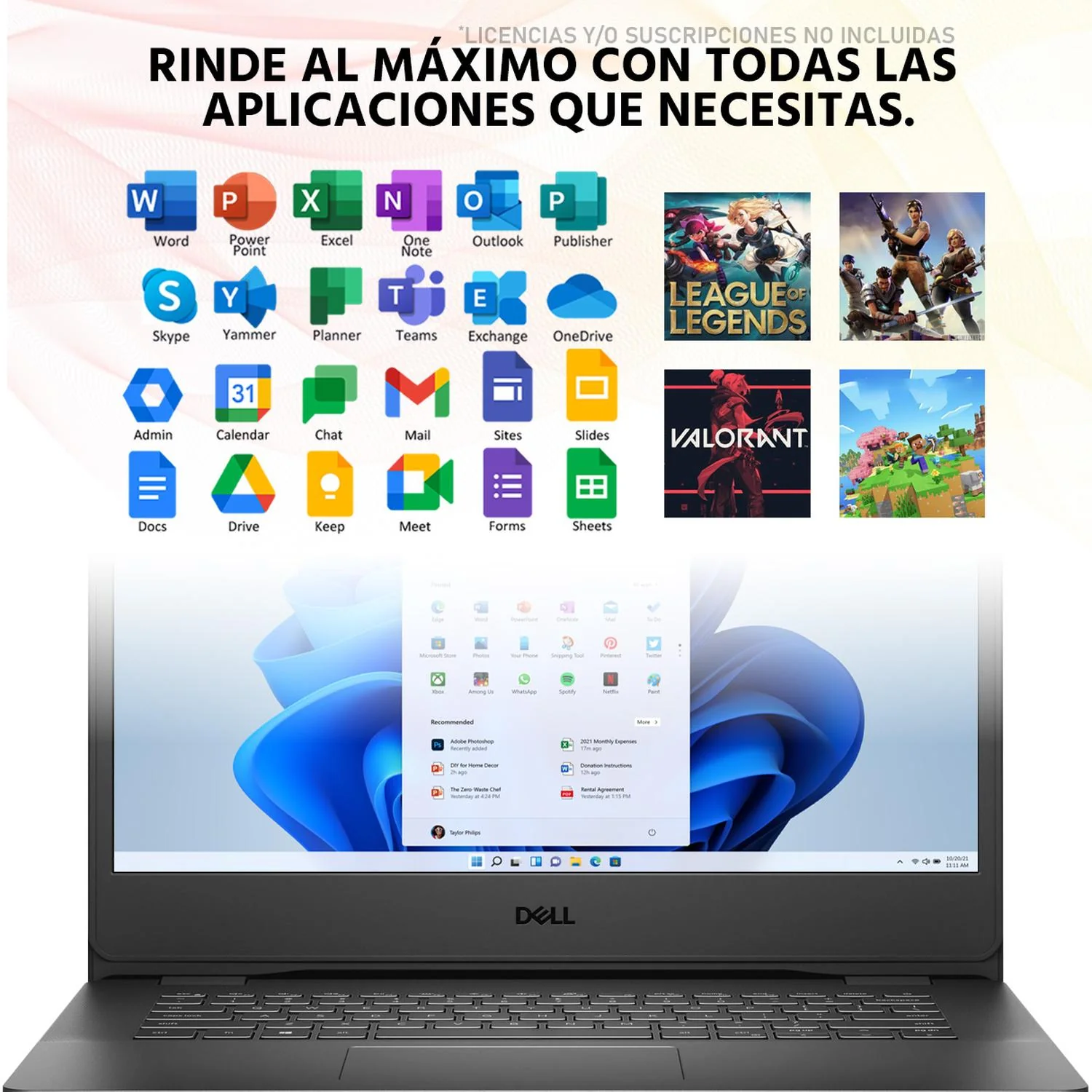Laptop DELL Vostro 14 AMD Ryzen 5 3450U 16GB RAM 512GB SSD 14" Windows 11 Pro Teclado en Español - Image 5