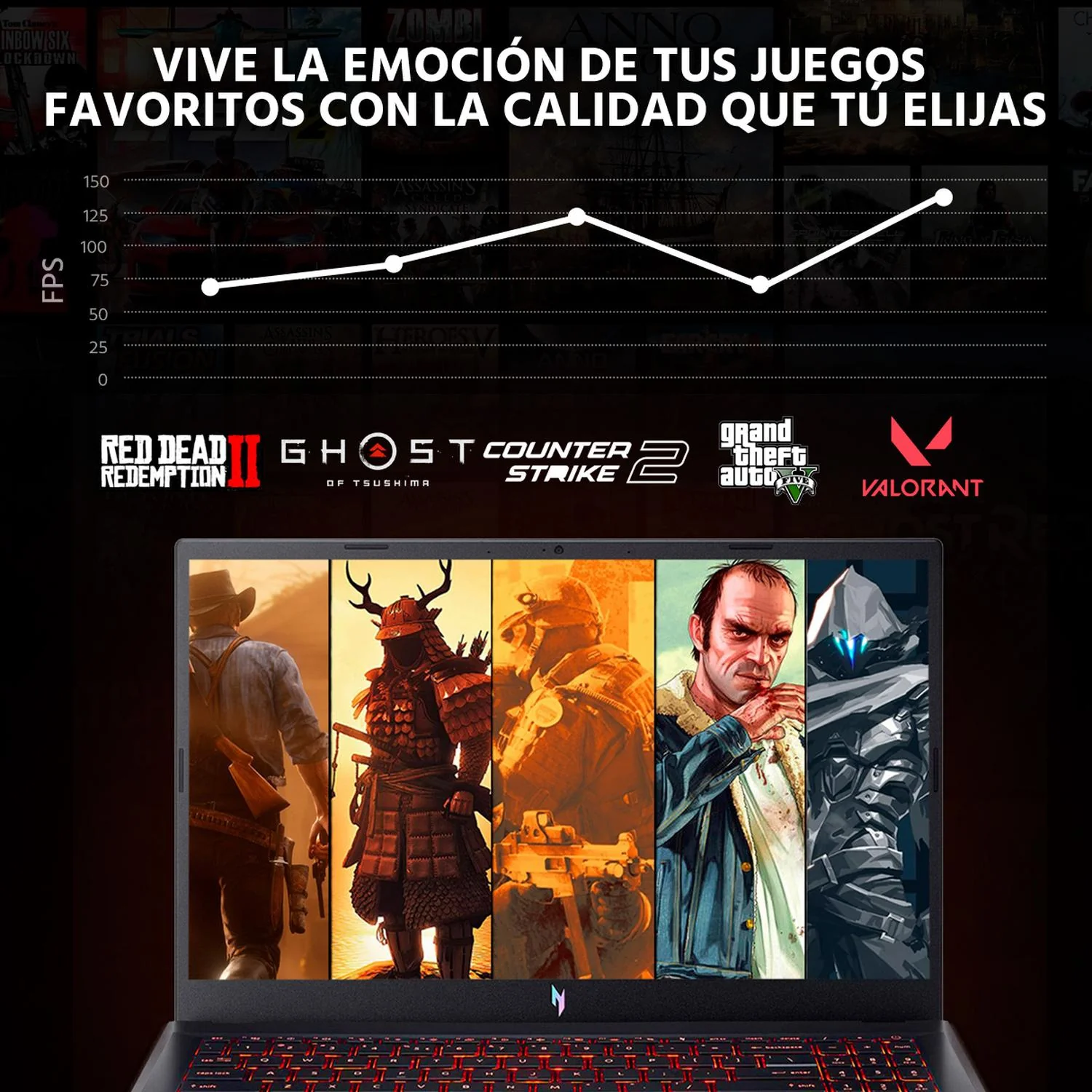 Laptop Gamer ACER Nitro V 15 NVIDIA GeForce RTX 5050 Intel Core i5 13420H 24GB SSD 512GB 15.6" FHD 165Hz Teclado Ingles Mouse DXT Gaming Creacion de Contenido y Gaming Competitivo - Image 5