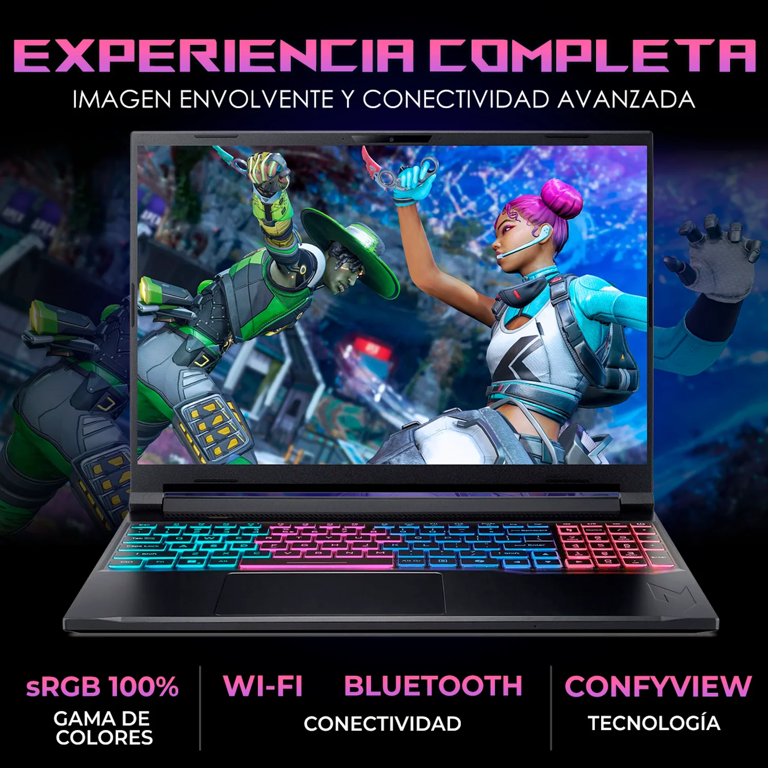 Laptop Gamer ACER Nitro V 16S NVIDIA GeForce RTX 5060 8GB Intel Core i7 240H 32GB DDR5 1TB SSD Pantalla 16" FHD+ 180Hz Teclado Ingles Mouse DXT Gaming Streaming Profesional y Gaming Competitivo - Image 3
